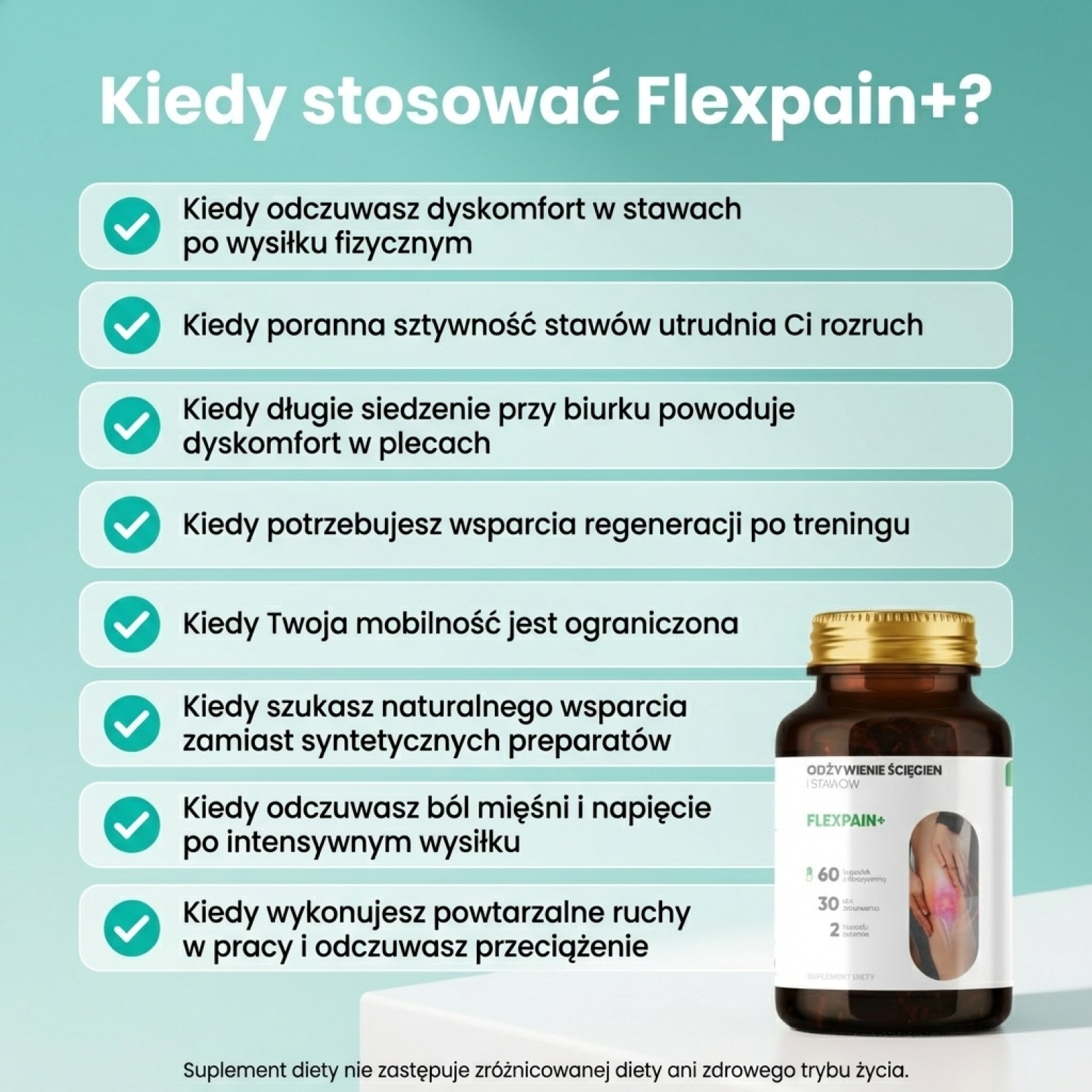 Flexpain+ - Wierzba biała + Kadzidłowiec + Mangostan na zdrowe stawy