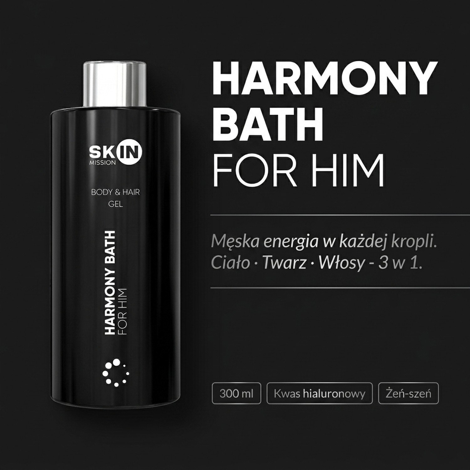 Harmony Bath For Him - Żel pod Prysznic dla Aktywnych Mężczyzn 300ml | Skin Mission
