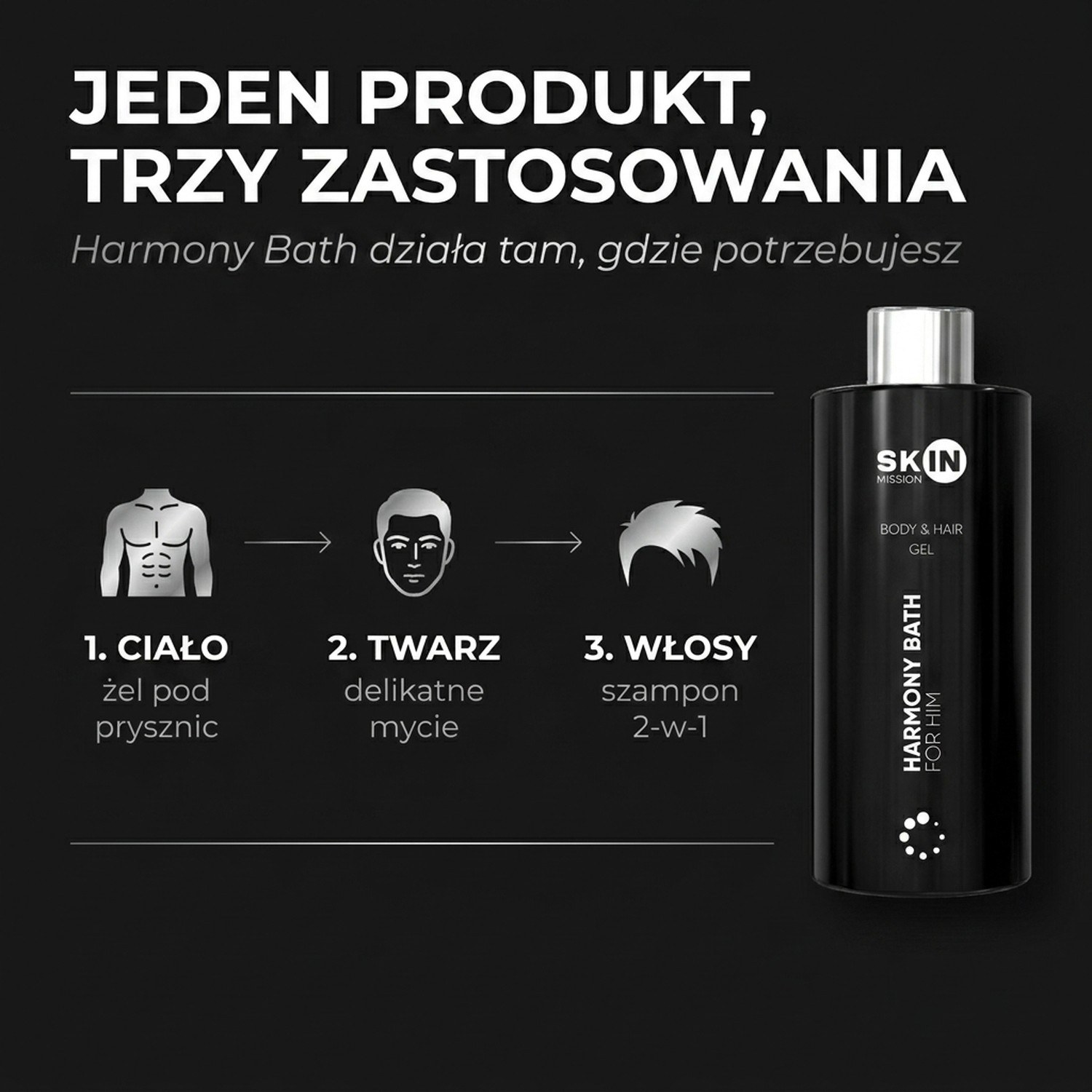 Harmony Bath For Him - Żel pod Prysznic dla Aktywnych Mężczyzn 300ml | Skin Mission