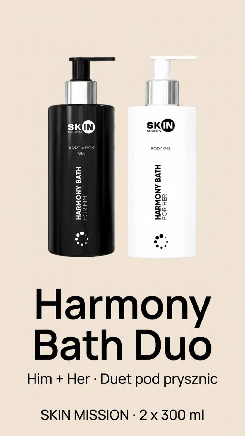 Pakiet: Harmony Bath For Him + Her - Nawilżający żel pod prysznic