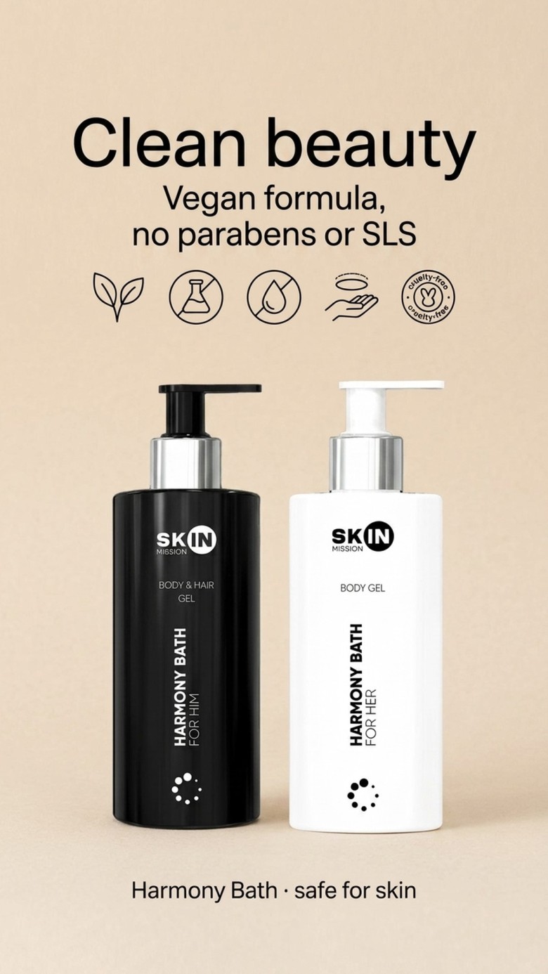 Harmony Bath For Him + Her - body wash gel