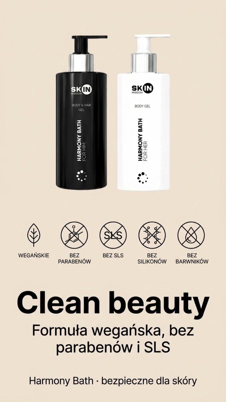 Pakiet: Harmony Bath For Him + Her - Nawilżający żel pod prysznic