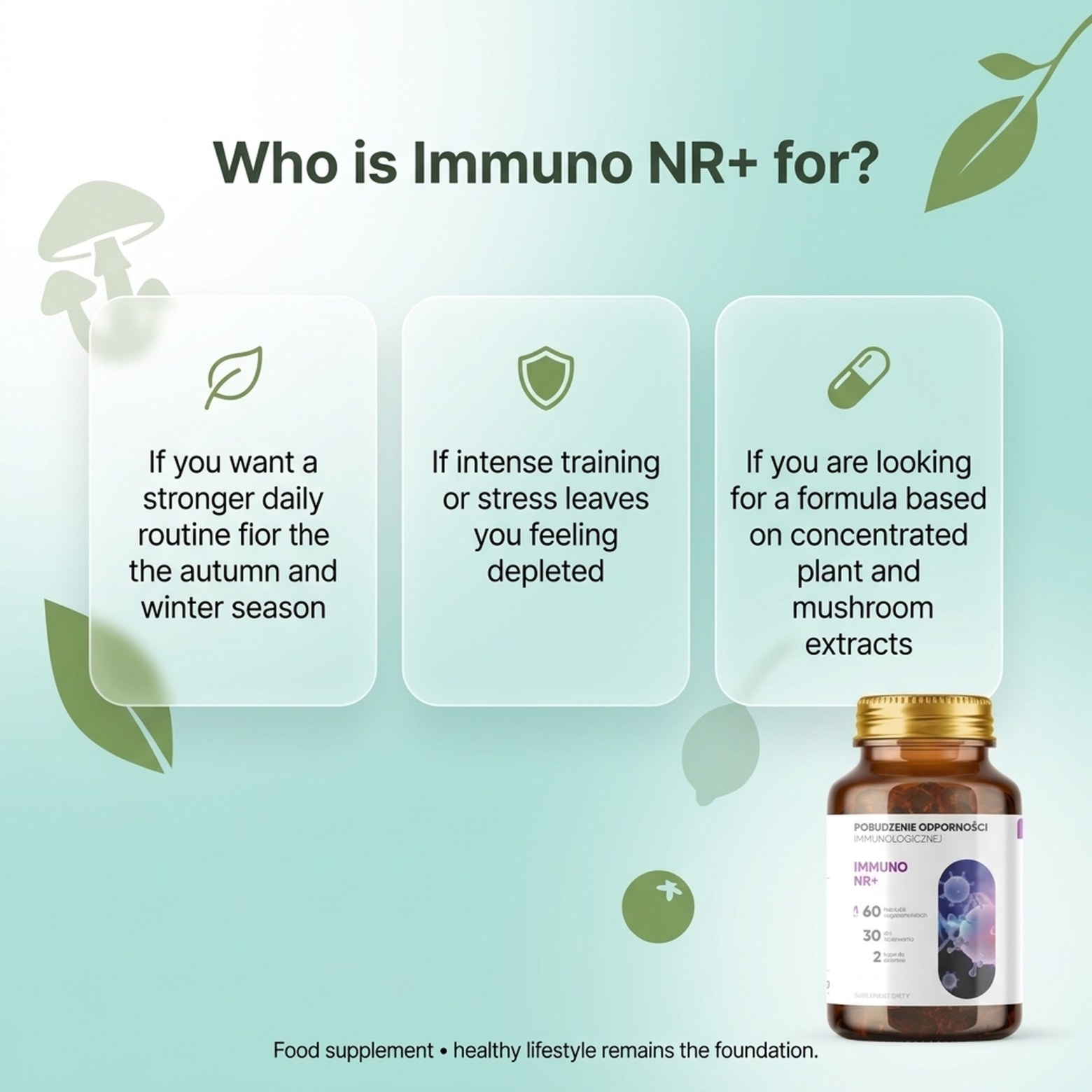 Immuno NR+ - Graviola + Apricot + Agaricus for Immune Support