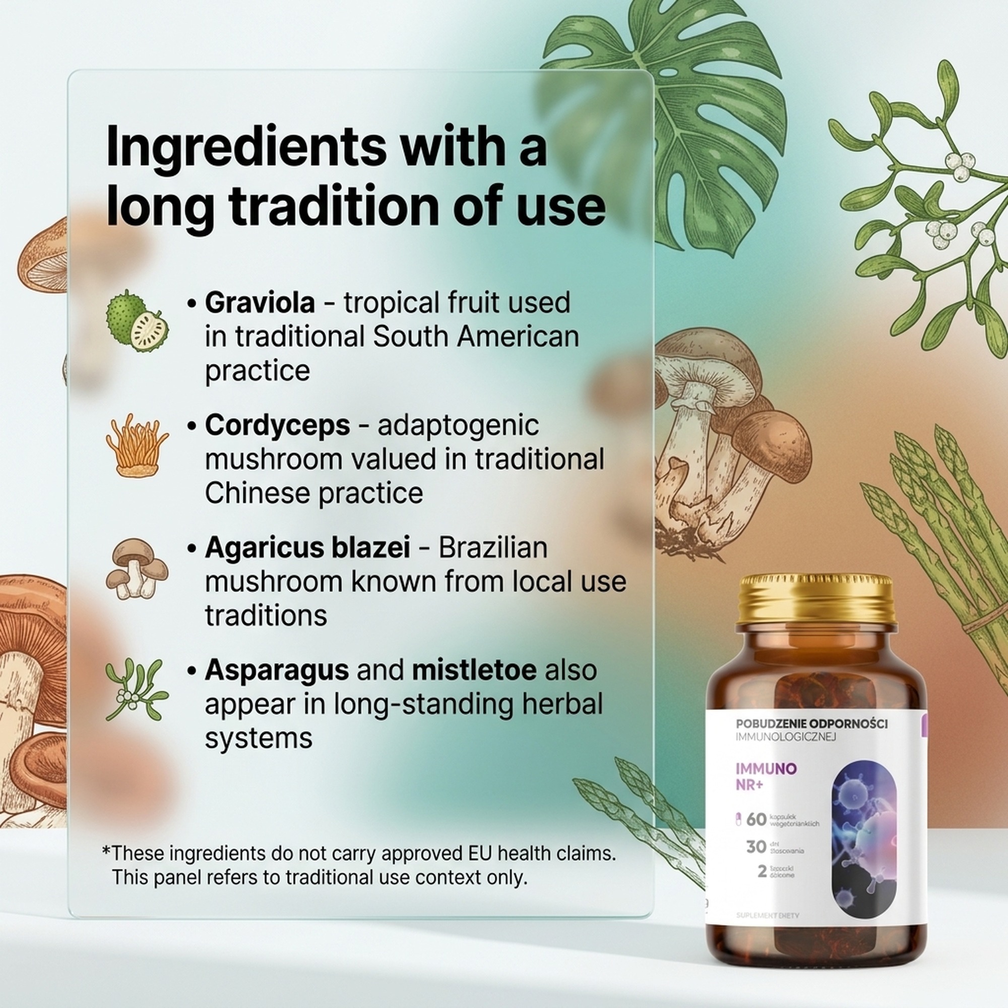 Immuno NR+ - Graviola + Apricot + Agaricus for Immune Support
