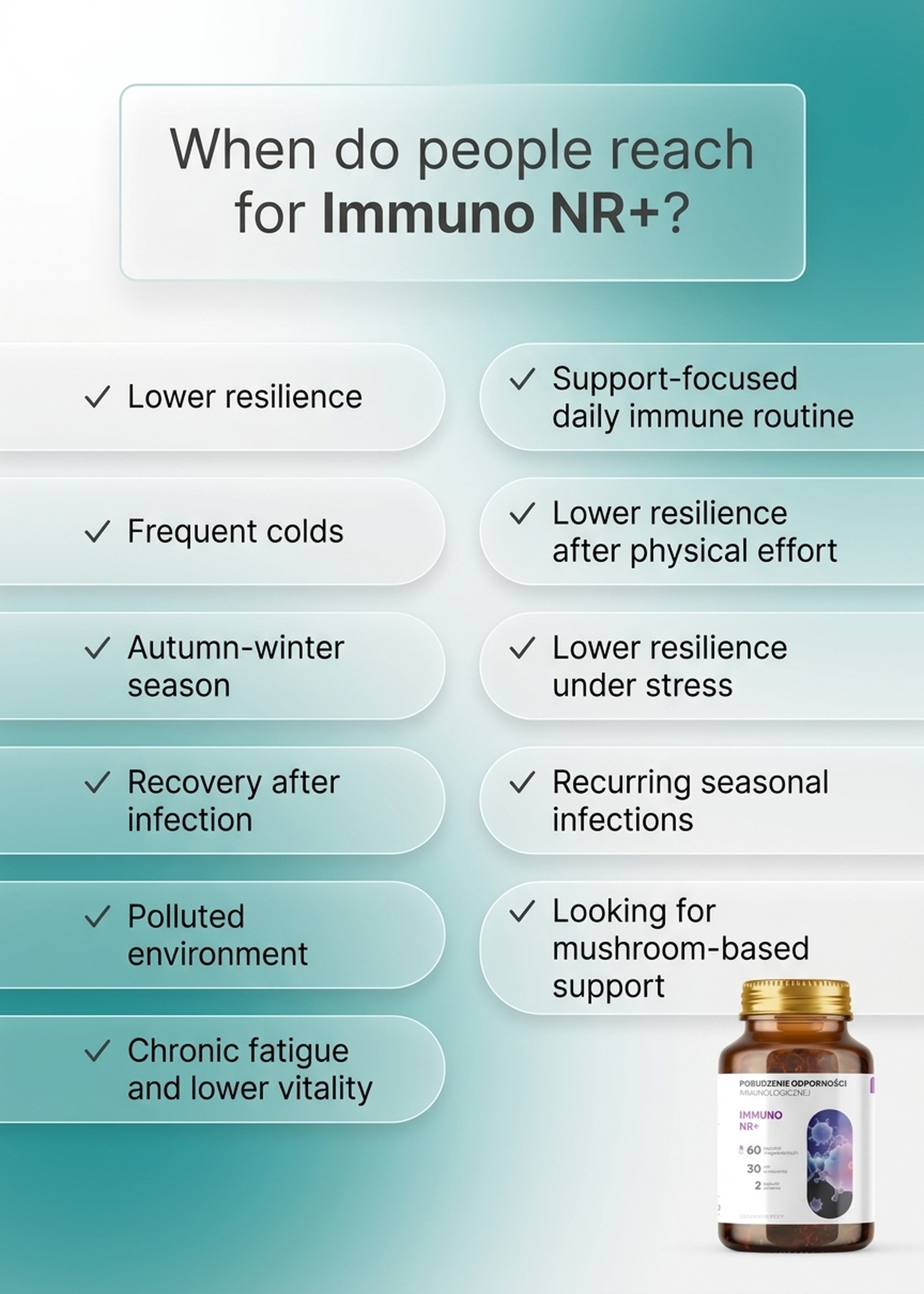 Immuno NR+ - Graviola + Apricot + Agaricus for Immune Support