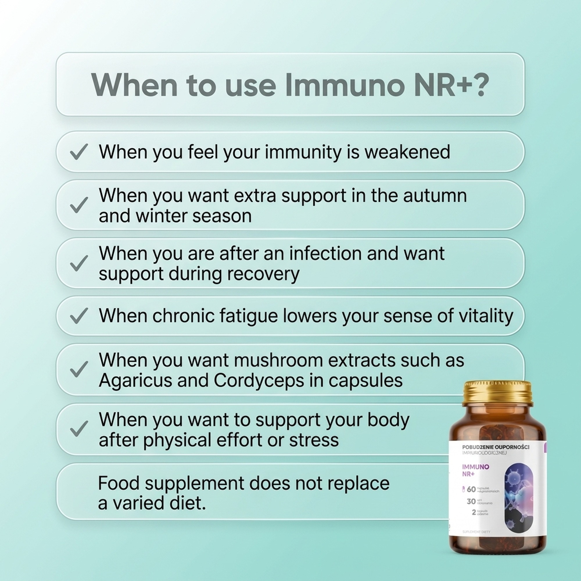 Immuno NR+ - Graviola + Apricot + Agaricus for Immune Support