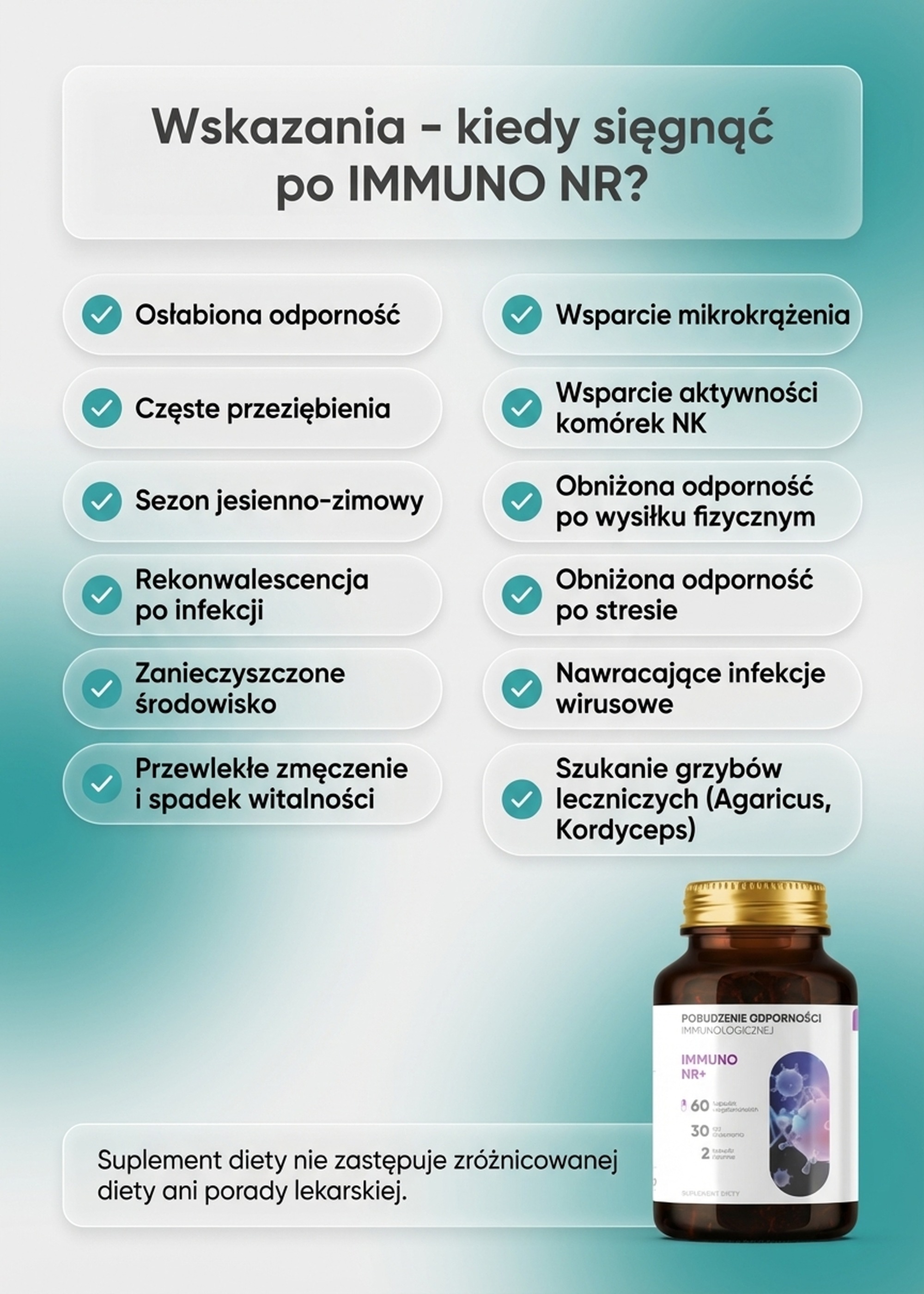 Immuno NR+ - Graviola + Morela + Agaricus na wsparcie odporności