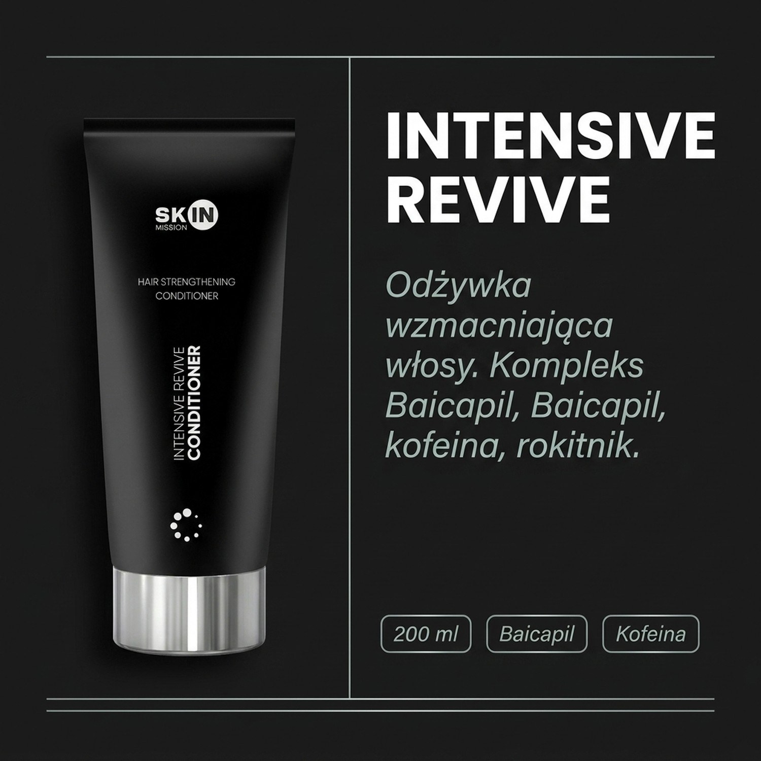 Intensive Revive Conditioner - Revitalizing Conditioner with Skullcap + Sea Buckthorn + Caffeine - Skin Mission