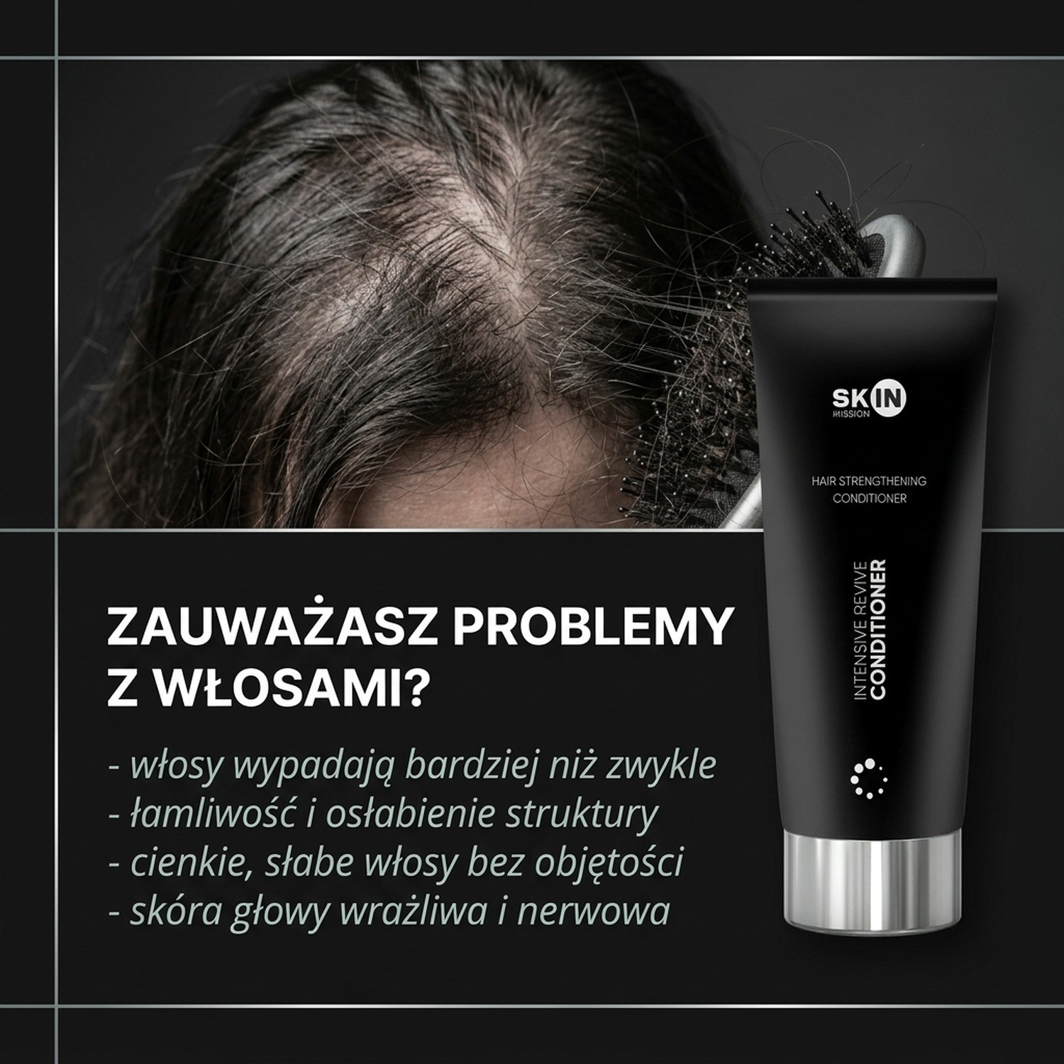 Intensive Revive Conditioner - Revitalizing Conditioner with Skullcap + Sea Buckthorn + Caffeine - Skin Mission