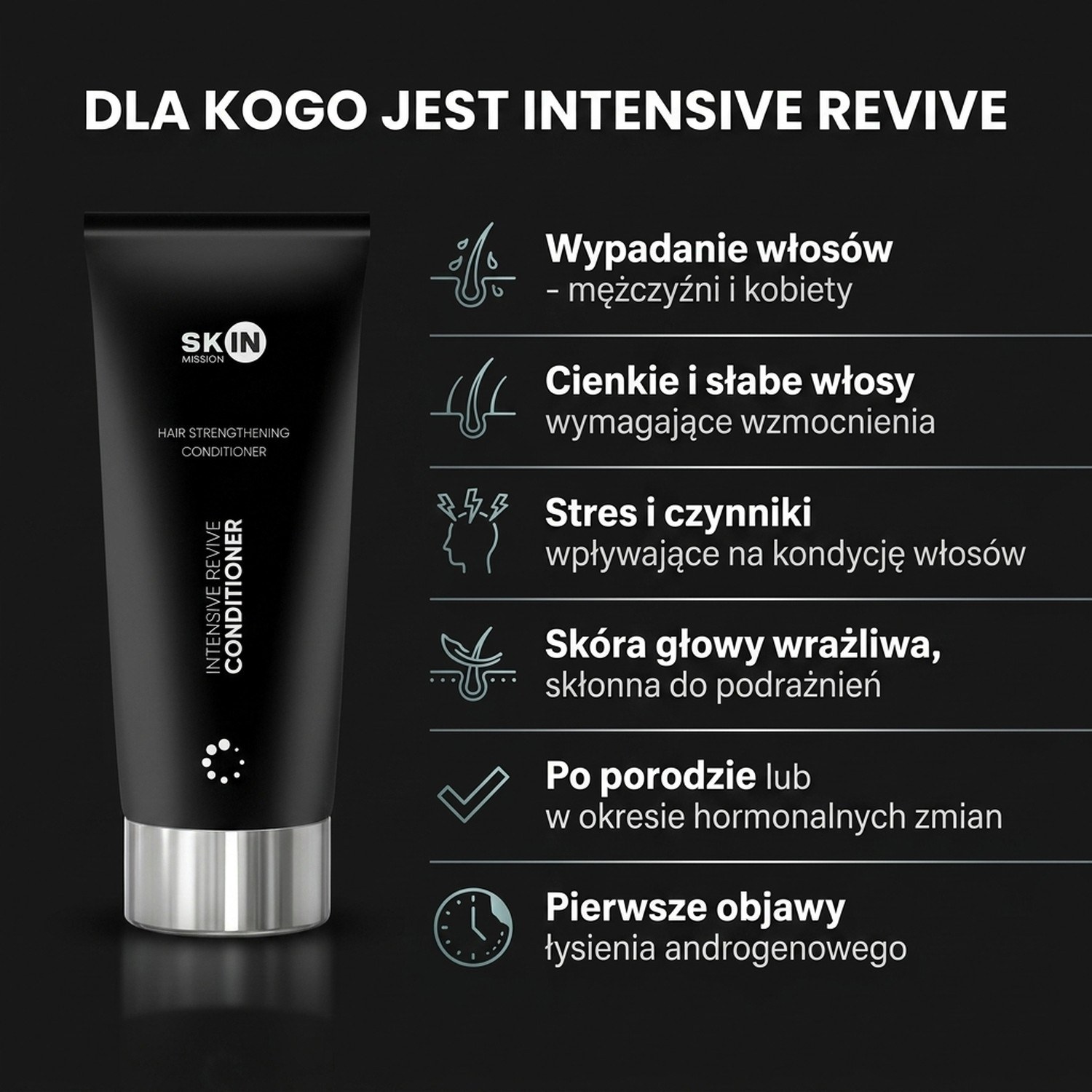 Intensive Revive Conditioner - Revitalizing Conditioner with Skullcap + Sea Buckthorn + Caffeine - Skin Mission