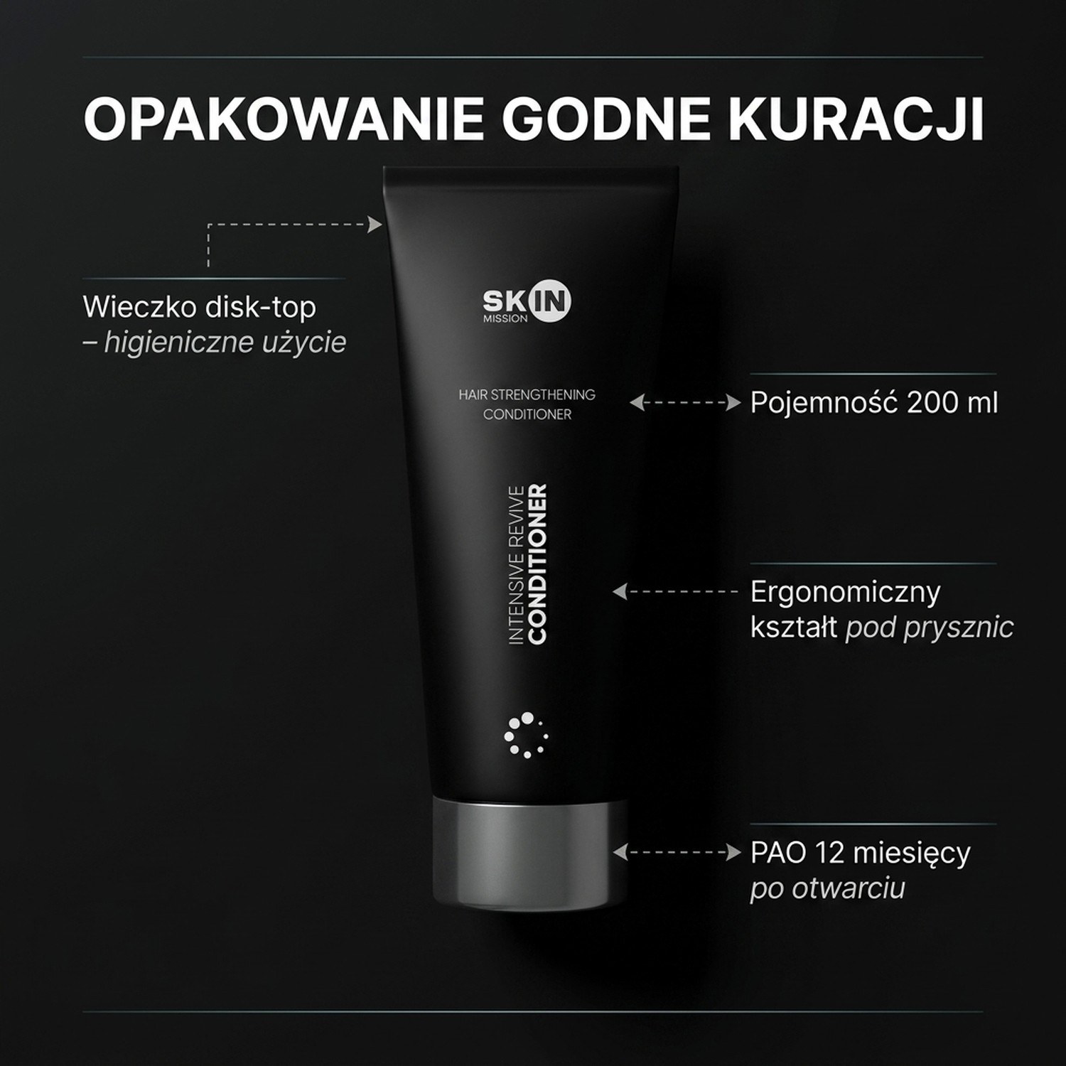 Intensive Revive Conditioner - Revitalizing Conditioner with Skullcap + Sea Buckthorn + Caffeine - Skin Mission