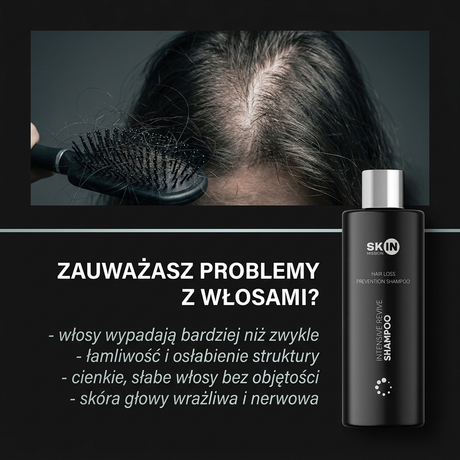 Intensive Revive Shampoo - Revitalizing Shampoo with Baikal Skullcap + Caffeine - Skin Mission