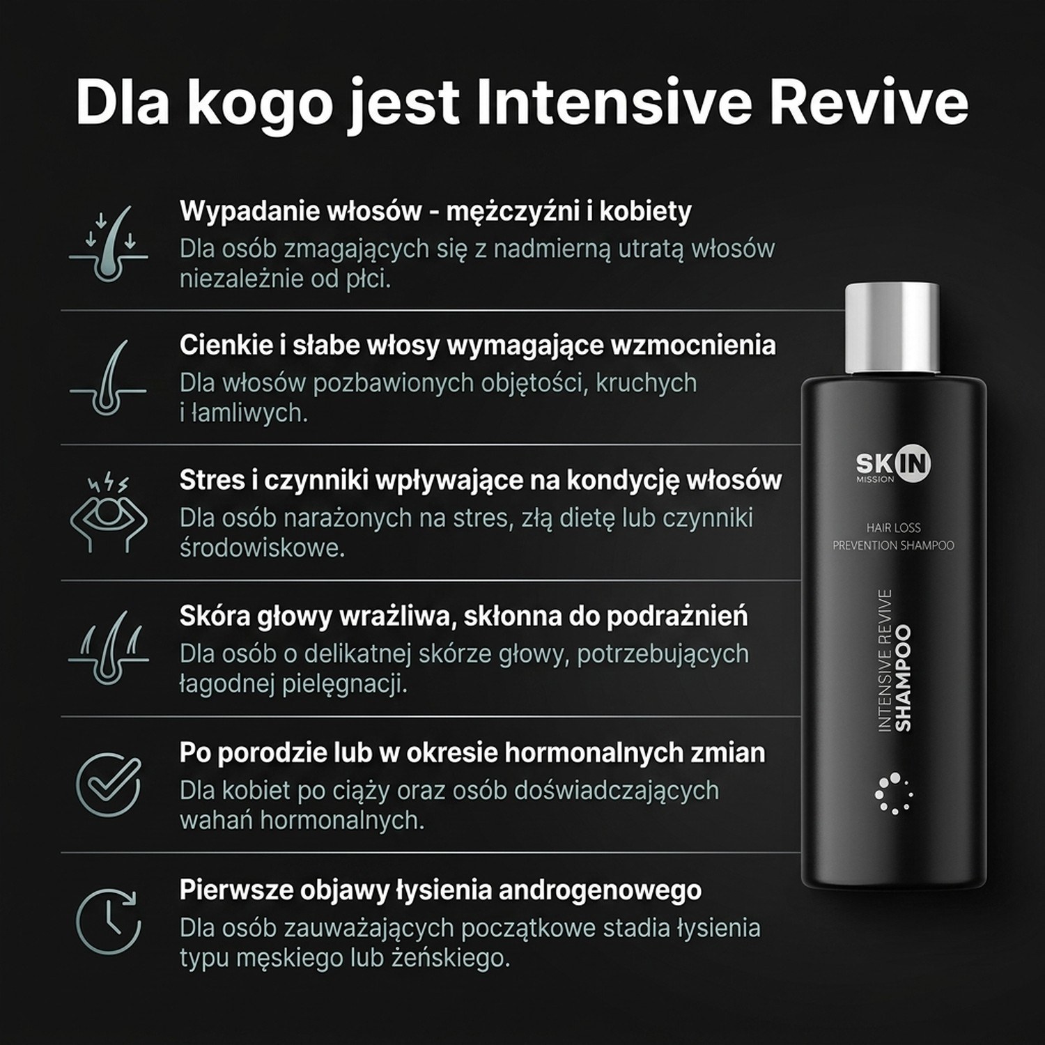 Intensive Revive Shampoo - Revitalizing Shampoo with Baikal Skullcap + Caffeine - Skin Mission