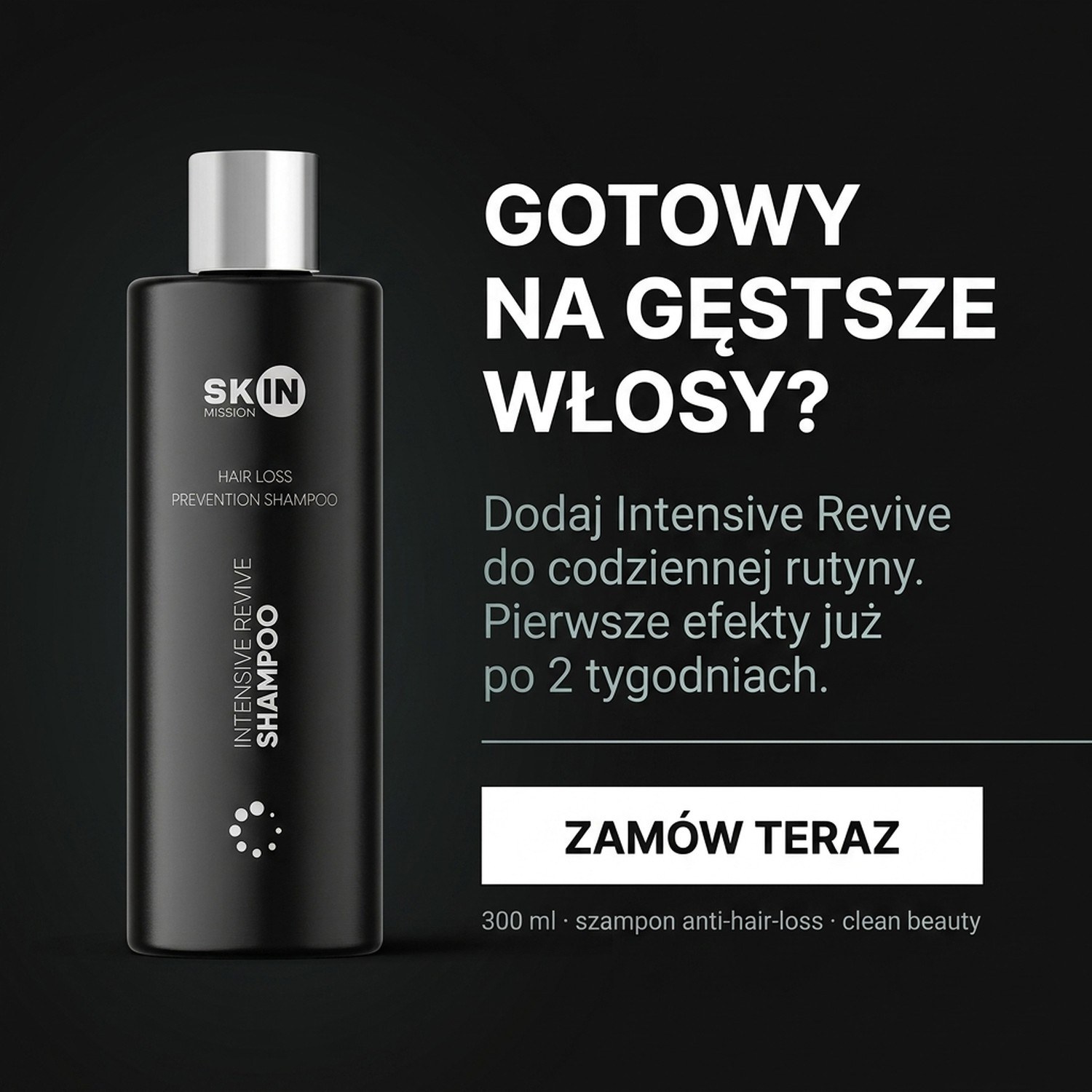 Intensive Revive Shampoo - Revitalizing Shampoo with Baikal Skullcap + Caffeine - Skin Mission