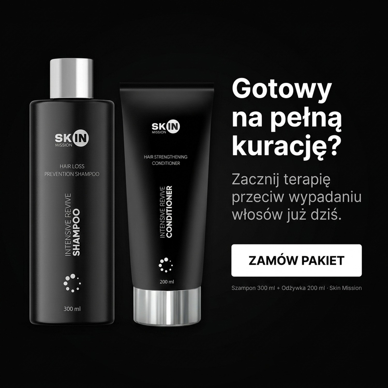 Pakiet: Intensive Revive - Szampon + Odżywka przeciw wypadaniu włosów - Skin Mission