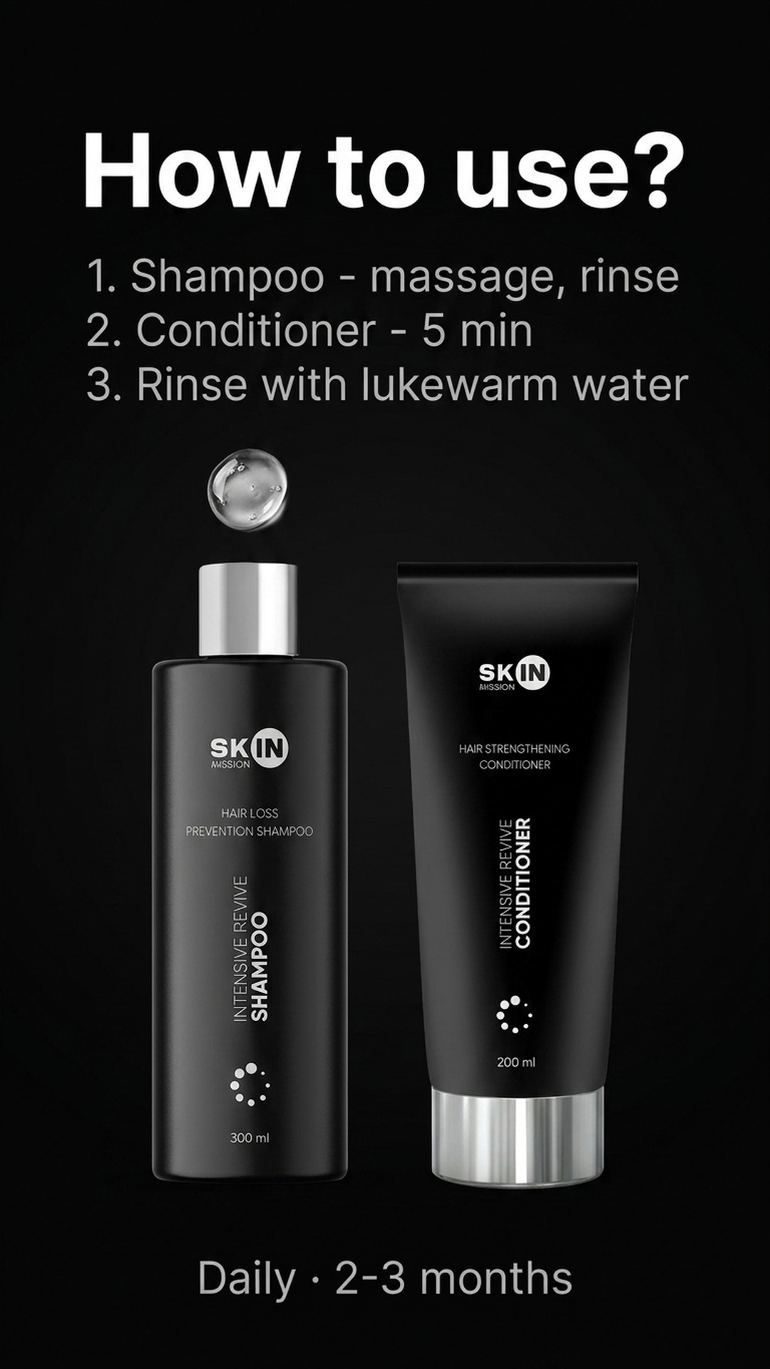 Set: Intensive Revive - Shampoo + Conditioner anti-hair-loss - Skin Mission — story 6