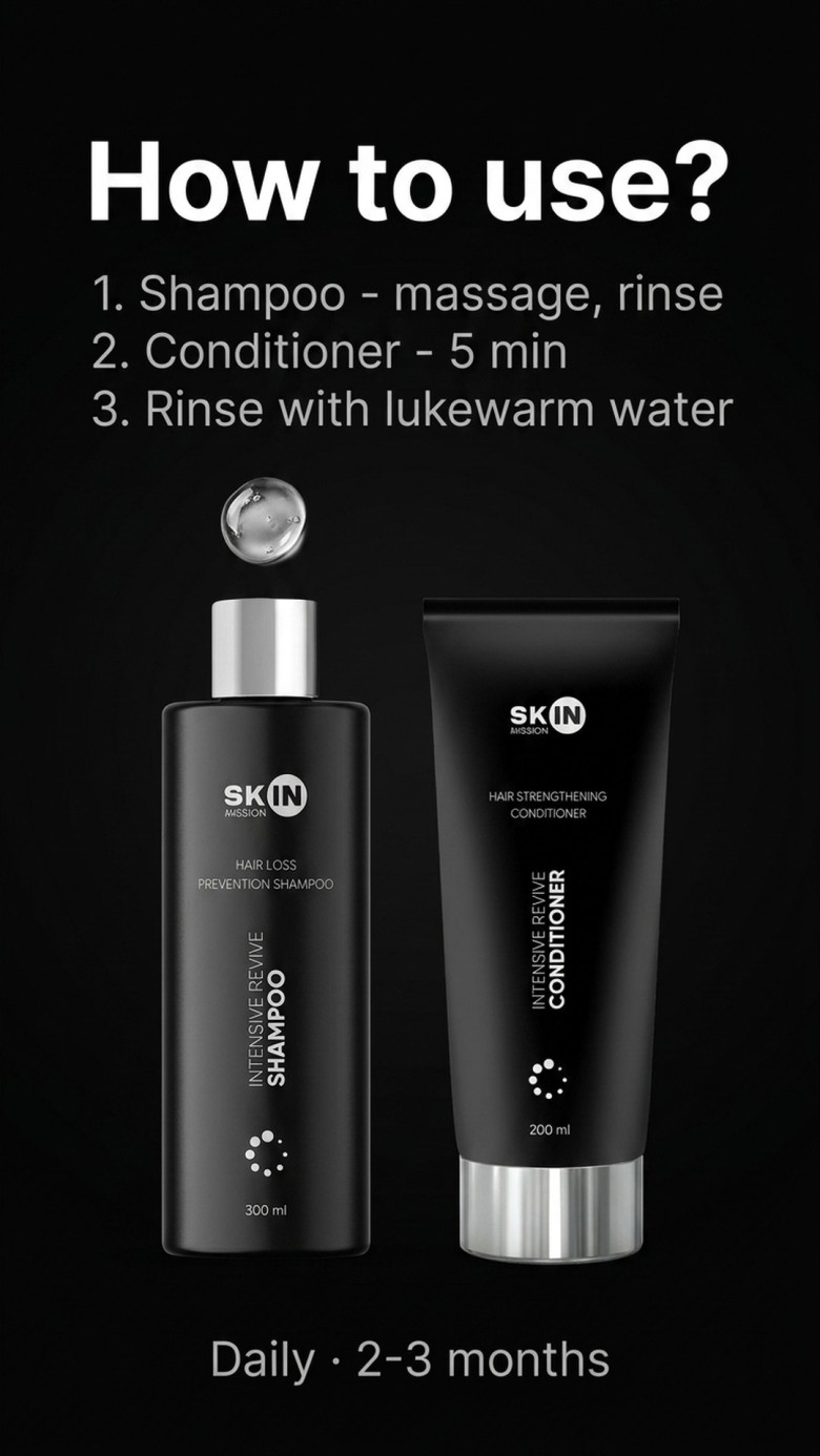 Set: Intensive Revive - Shampoo + Conditioner anti-hair-loss - Skin Mission