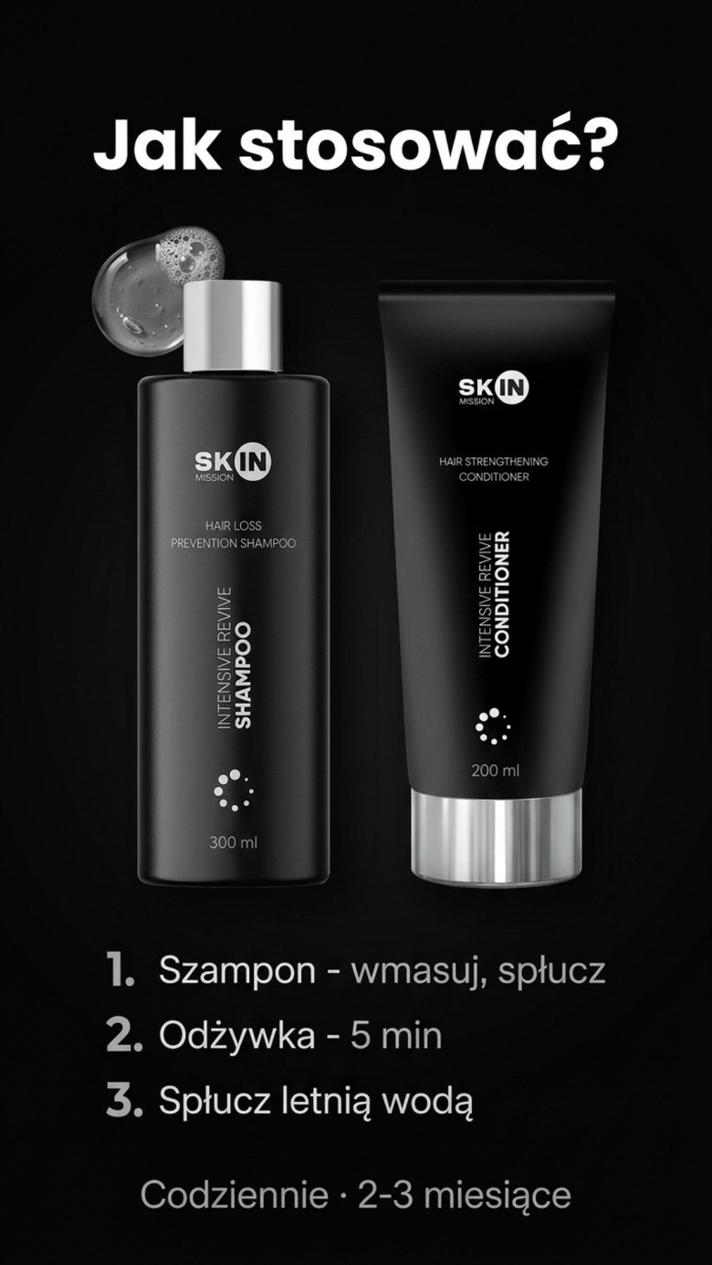 Pakiet: Intensive Revive - Szampon + Odżywka przeciw wypadaniu włosów - Skin Mission