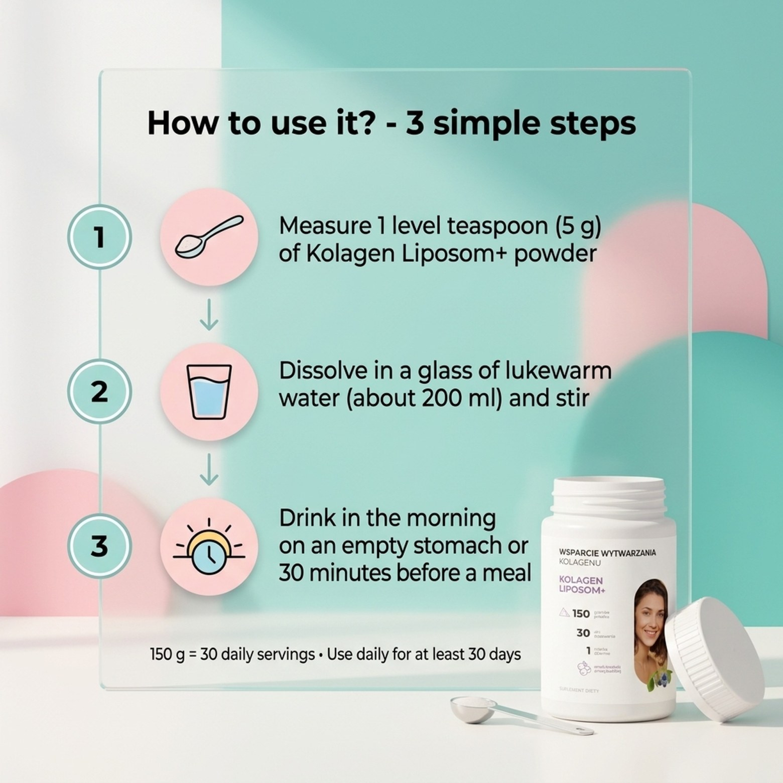 Liposomal Collagen+ with Blueberry Flavor + stirrer