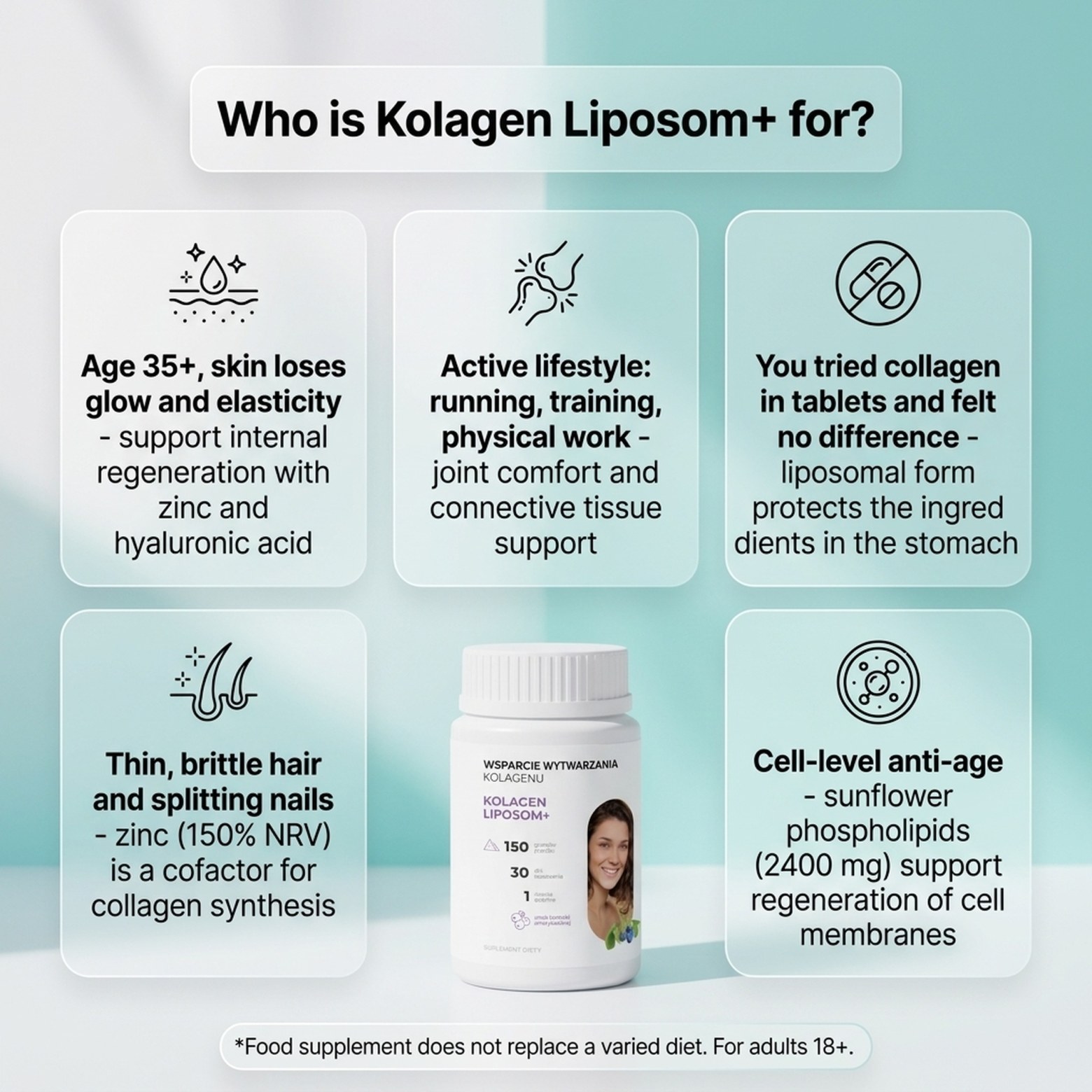 Liposomal Collagen+ with Blueberry Flavor + stirrer