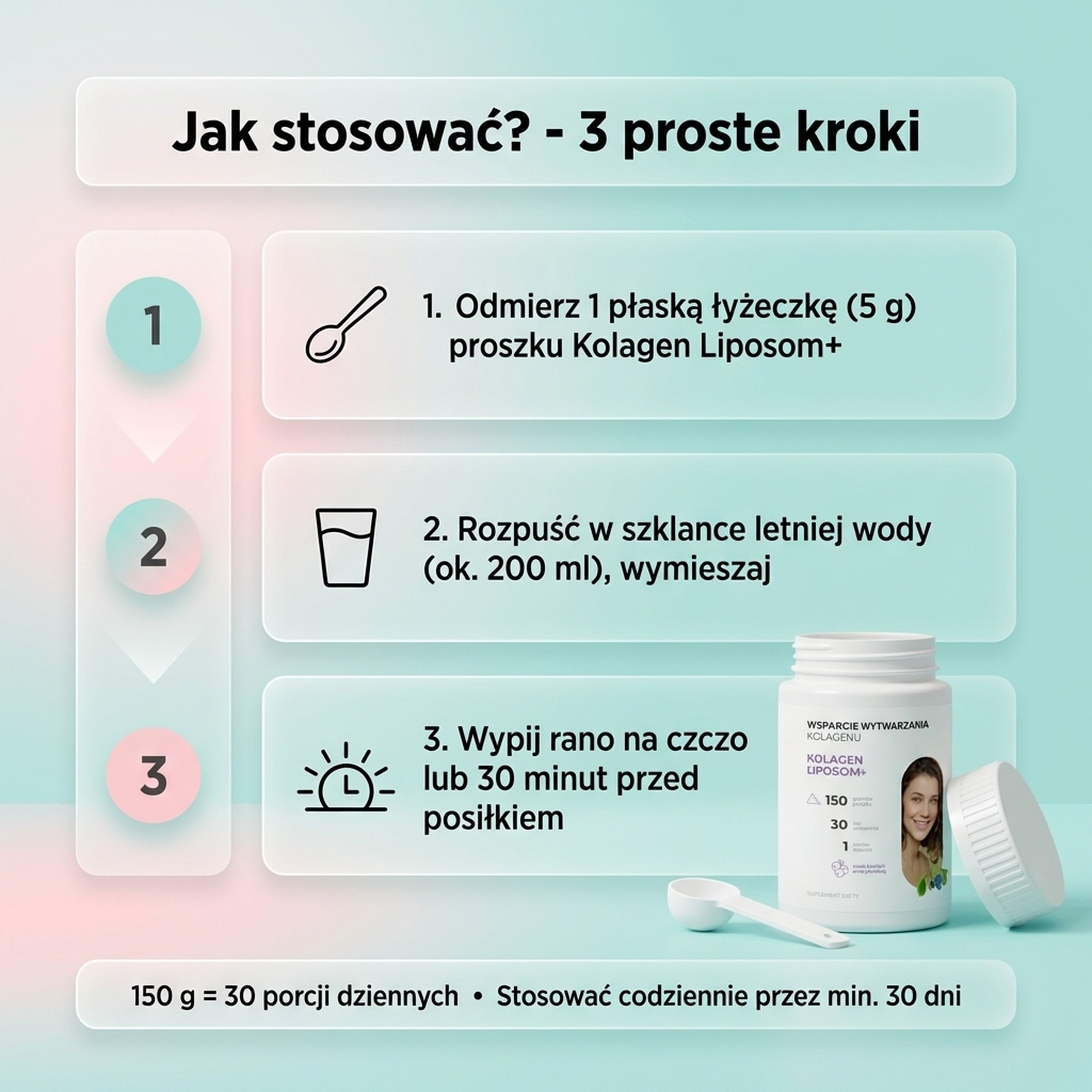 Kolagen Liposom+ Borówka - Kolagen rybi + Hialuron + Centella w liposomach