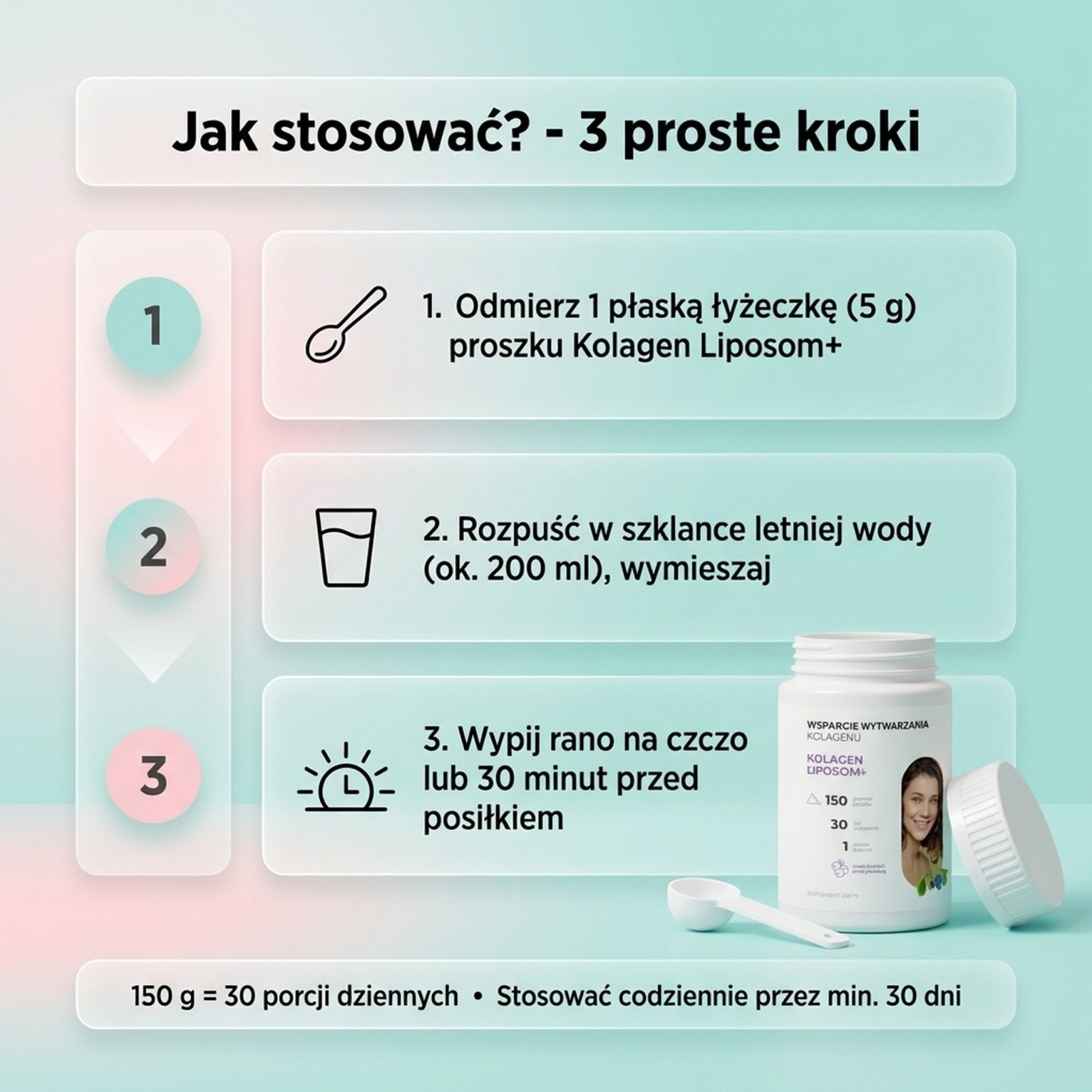 Kolagen Liposom+ Borówka - Kolagen rybi + Hialuron + Centella w liposomach