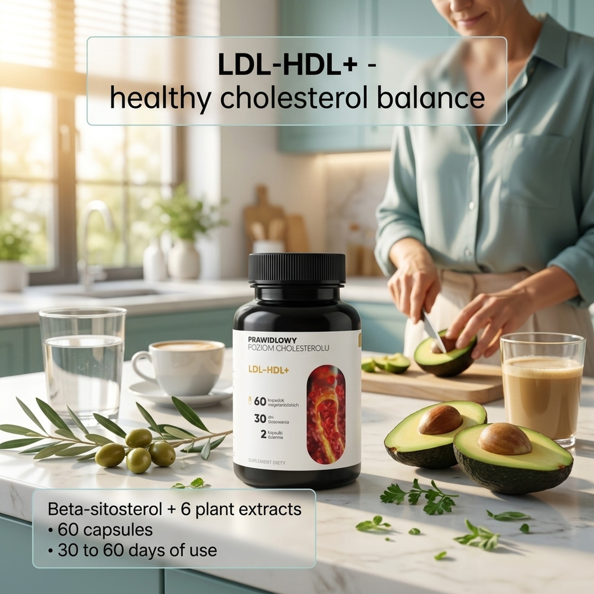 LDL-HDL+ - Olive Leaf + Guggul + Amla for a Daily Cholesterol Routine
