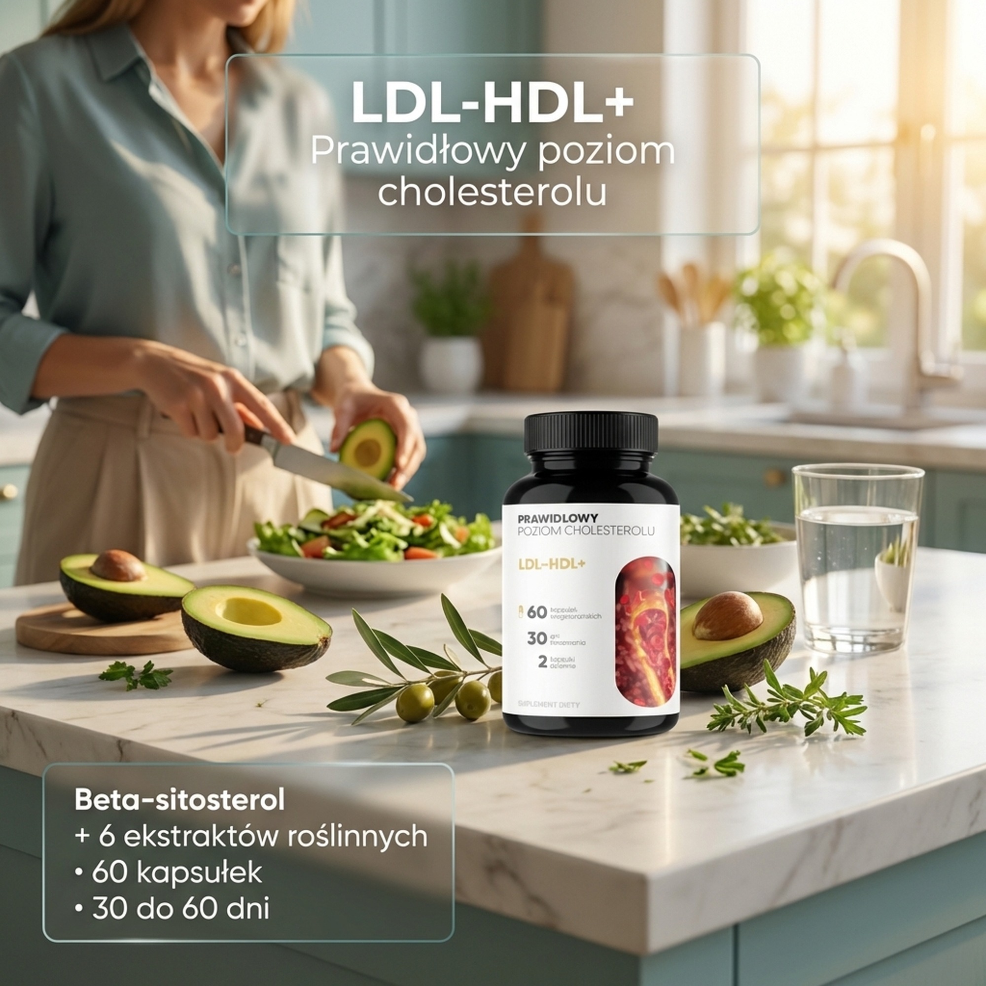LDL-HDL+ - Drzewo oliwne + Balsamowiec + Amla na prawidłowy cholesterol