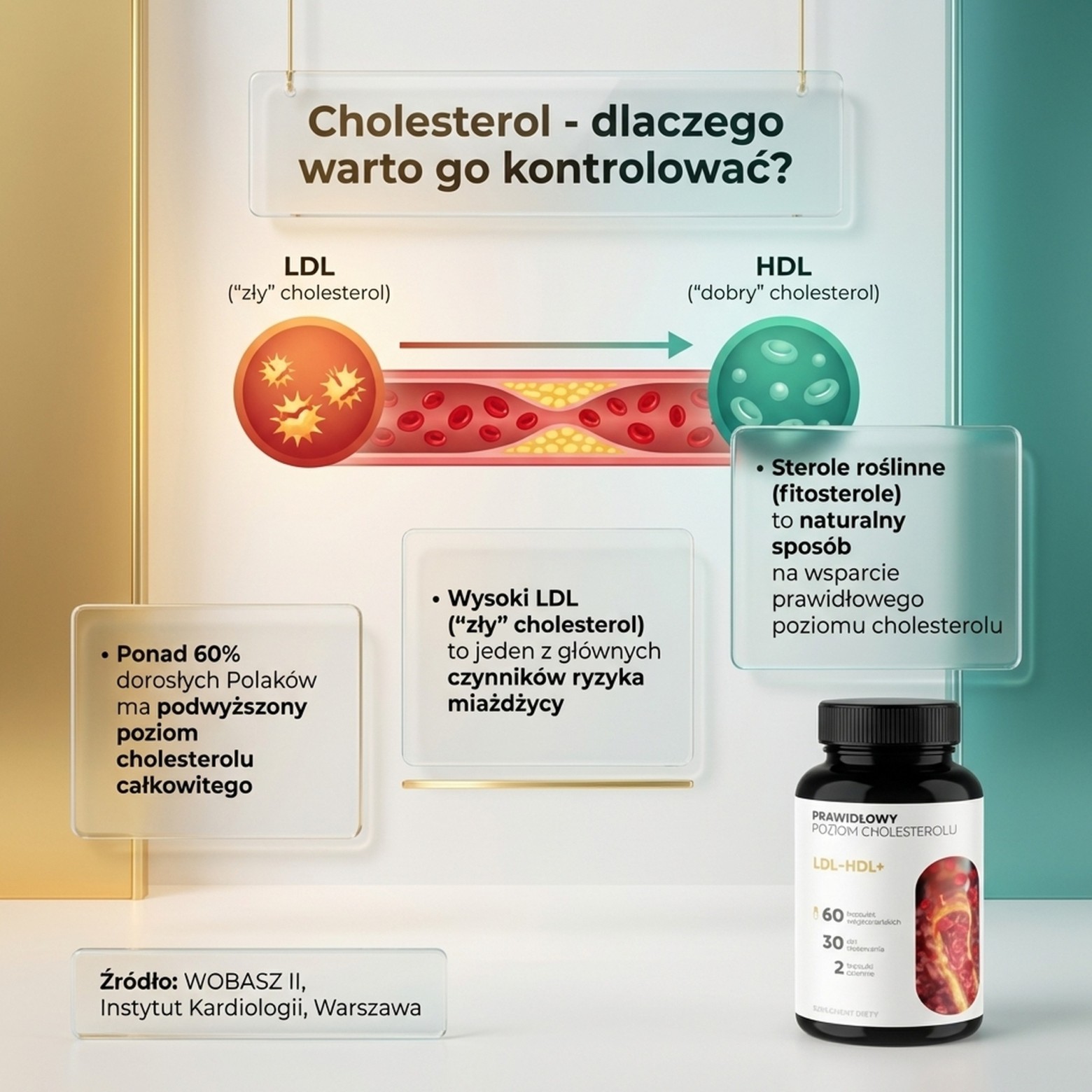 LDL-HDL+ - Drzewo oliwne + Balsamowiec + Amla na prawidłowy cholesterol
