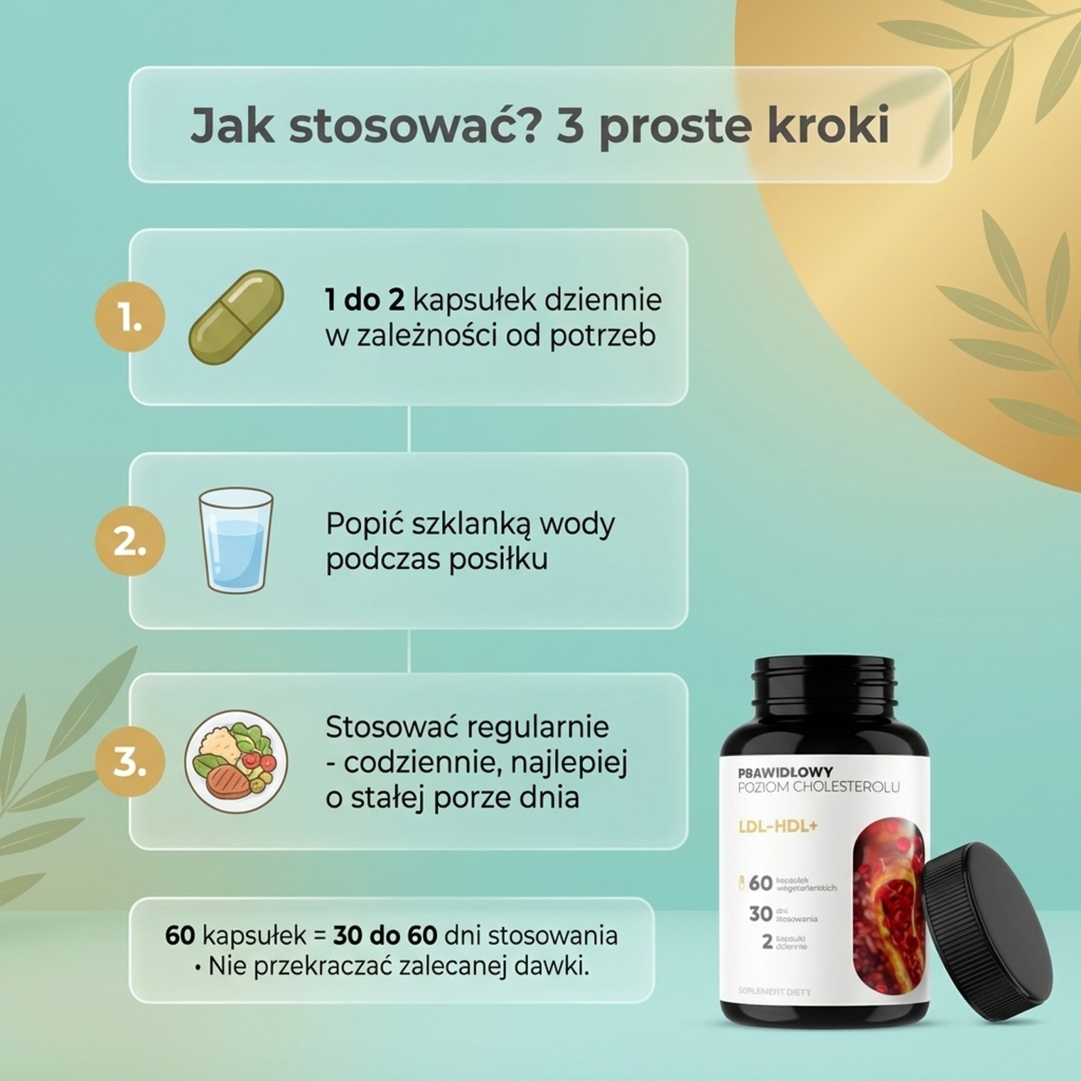 LDL-HDL+ - Drzewo oliwne + Balsamowiec + Amla na prawidłowy cholesterol