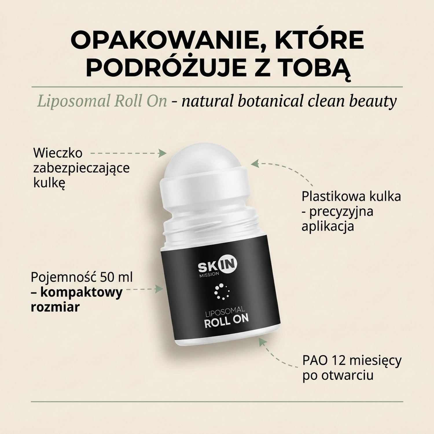 Liposomal Roll On - 16 Plant Extracts + Zinc - Aluminium-free Deodorant | Skin Mission