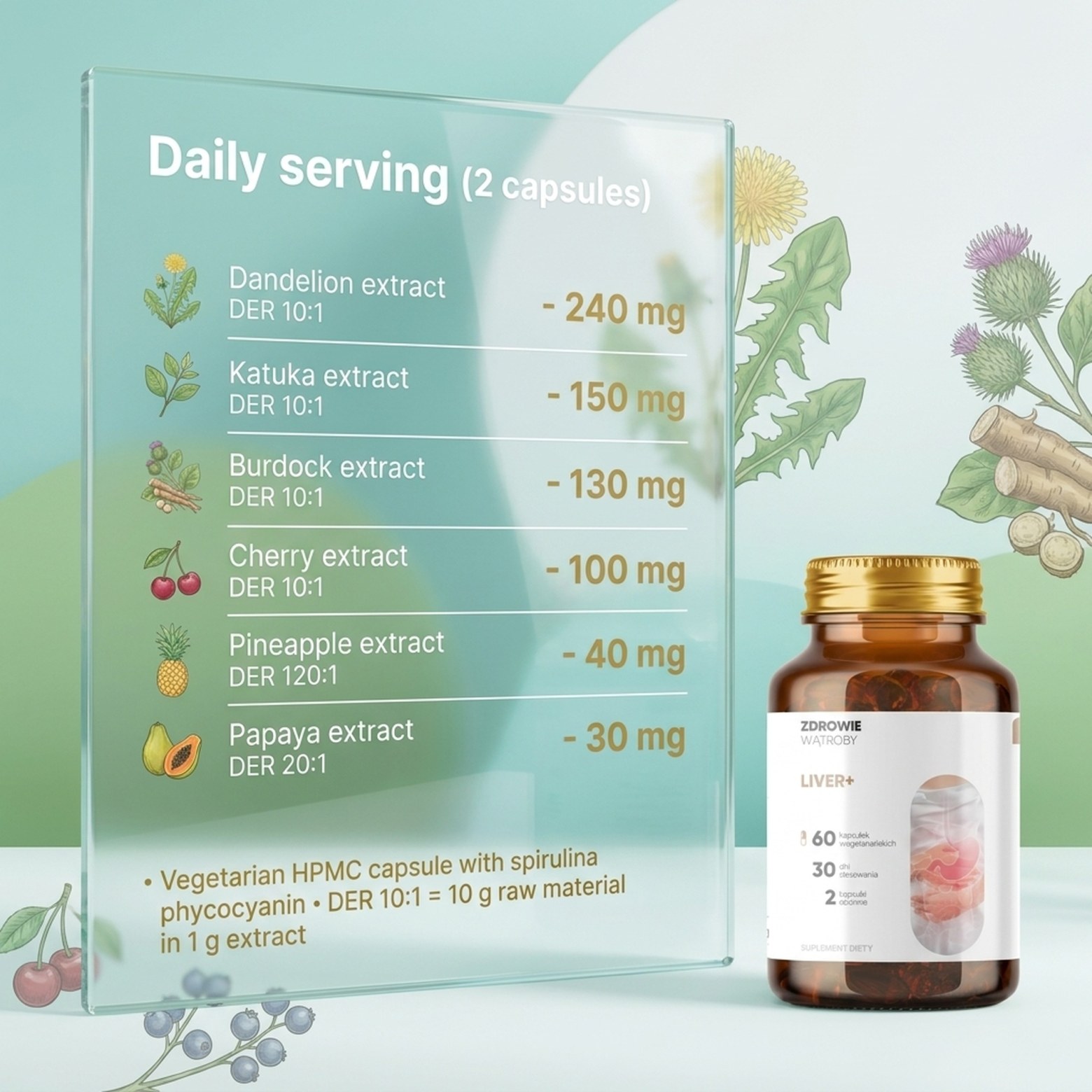 Liver+ - Dandelion + Kutki + Burdock for Liver Support