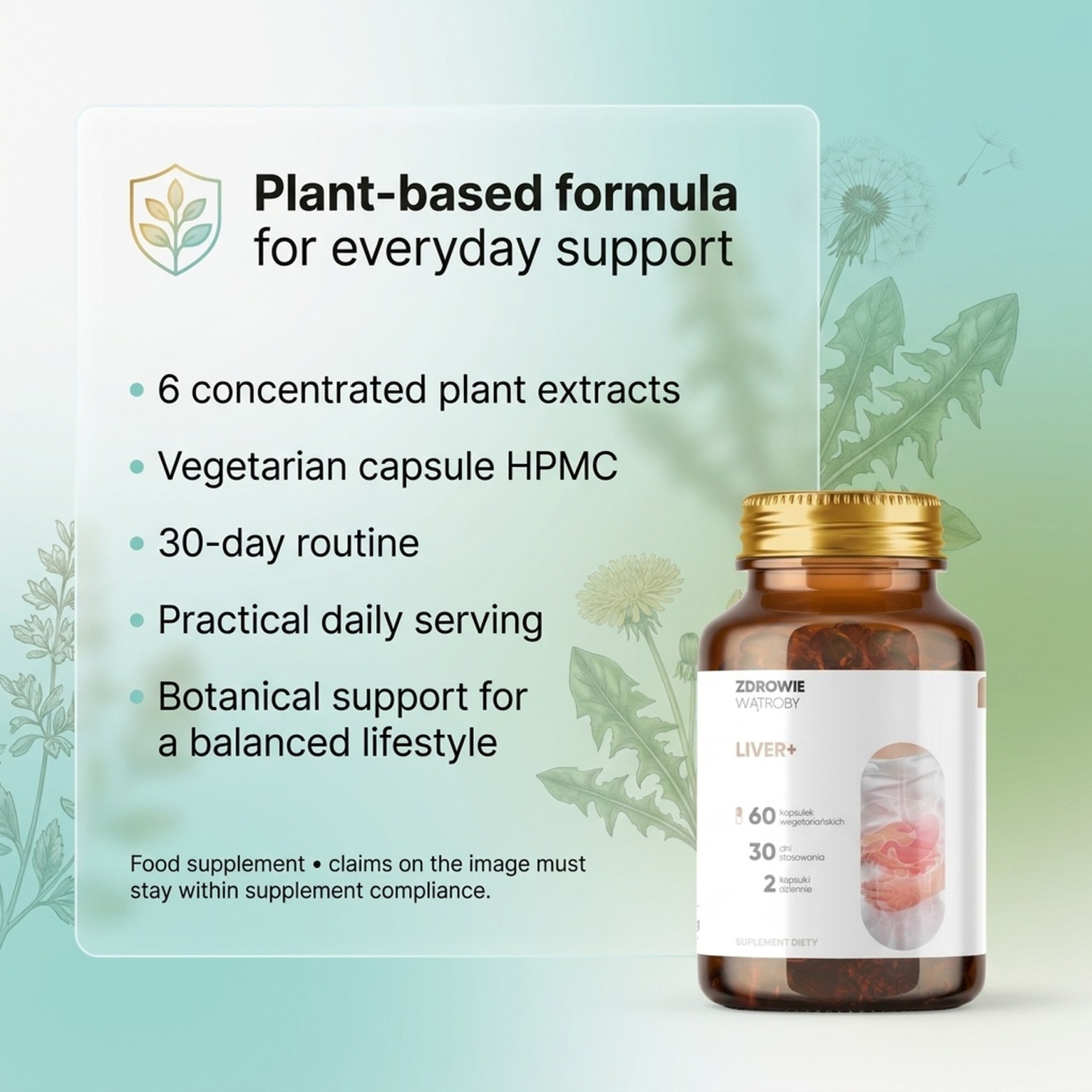 Liver+ - Dandelion + Kutki + Burdock for Liver Support