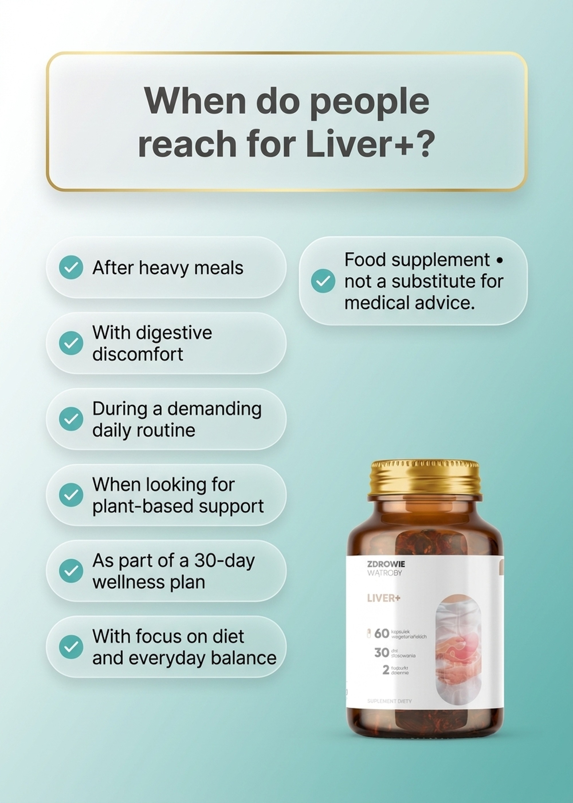 Liver+ - Dandelion + Kutki + Burdock for Liver Support