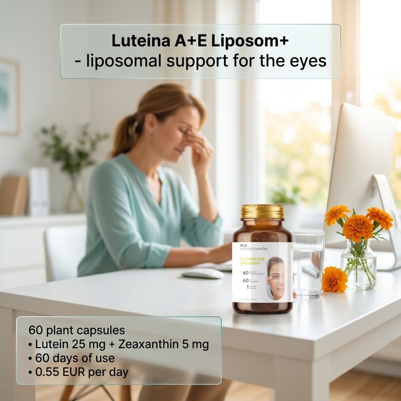 Luteina A + E Liposom+ - Lutein + Zeaxanthin + Vitamin E for Eye Support