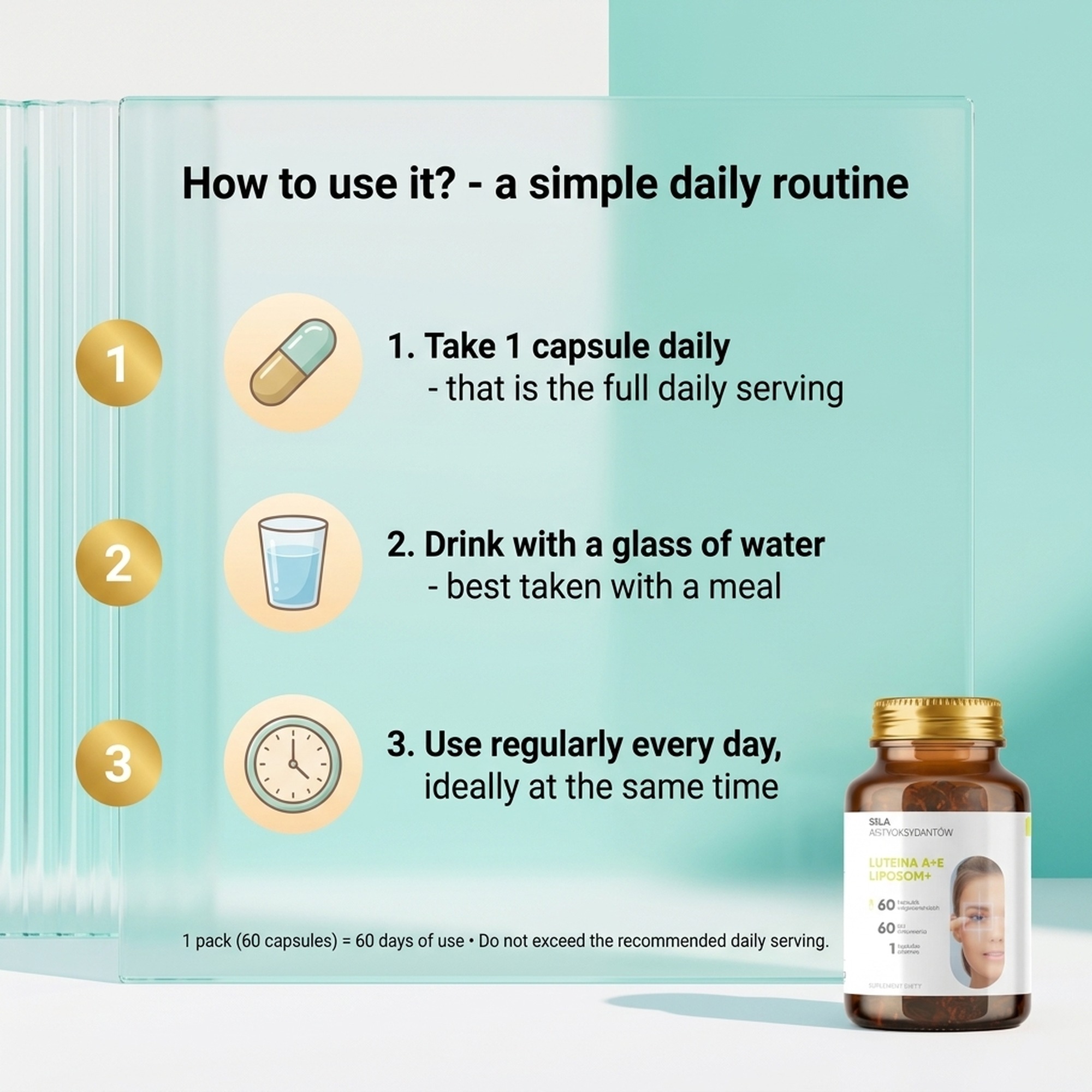 Luteina A + E Liposom+ - Lutein + Zeaxanthin + Vitamin E for Eye Support