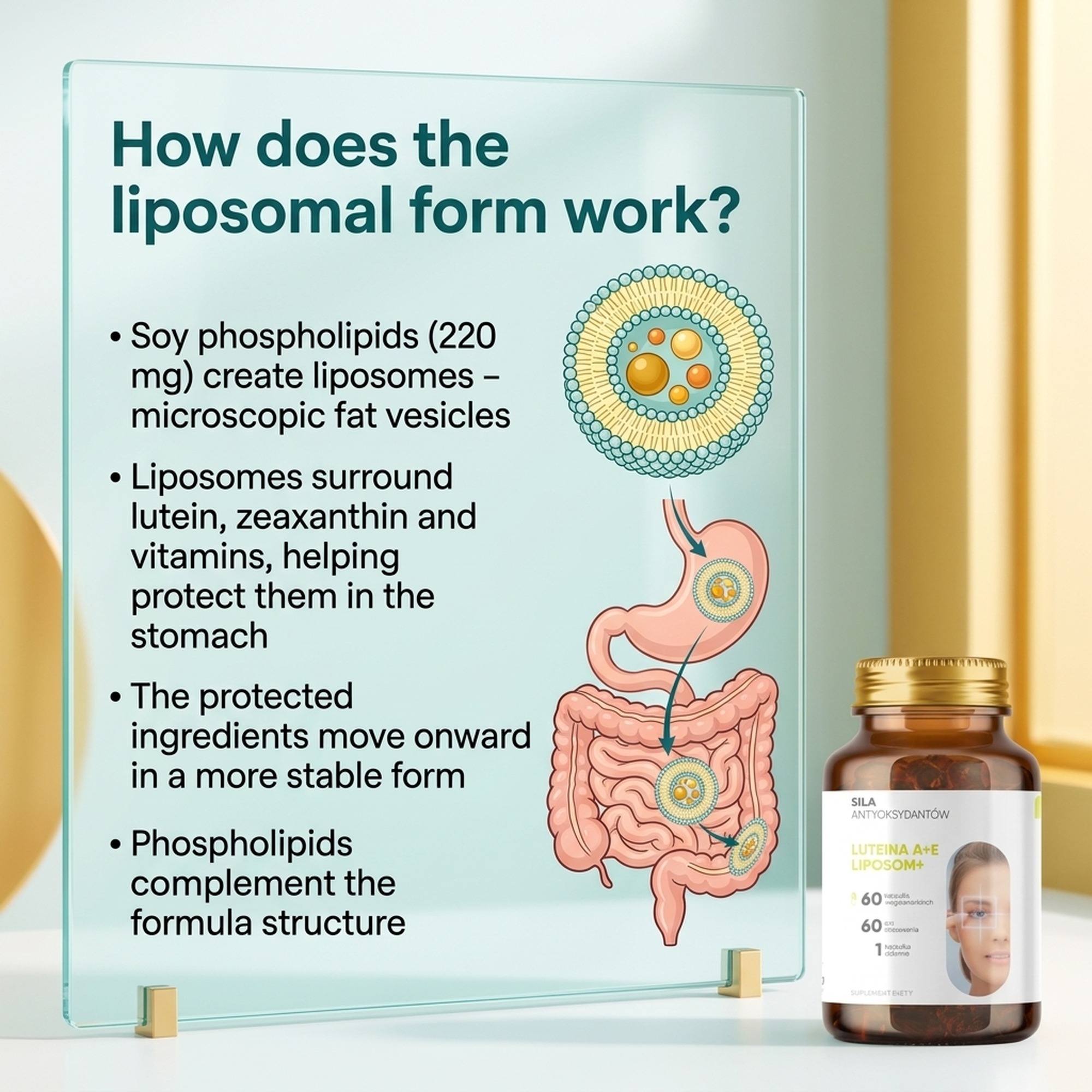 Luteina A + E Liposom+ - Lutein + Zeaxanthin + Vitamin E for Eye Support
