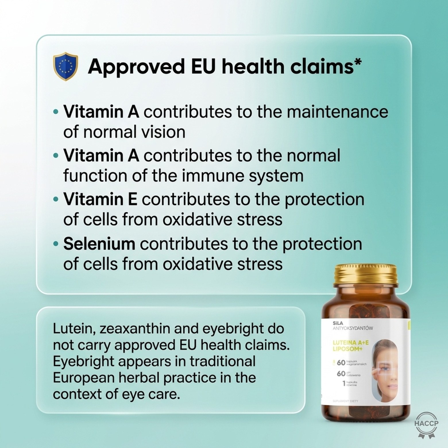 Luteina A + E Liposom+ - Lutein + Zeaxanthin + Vitamin E for Eye Support