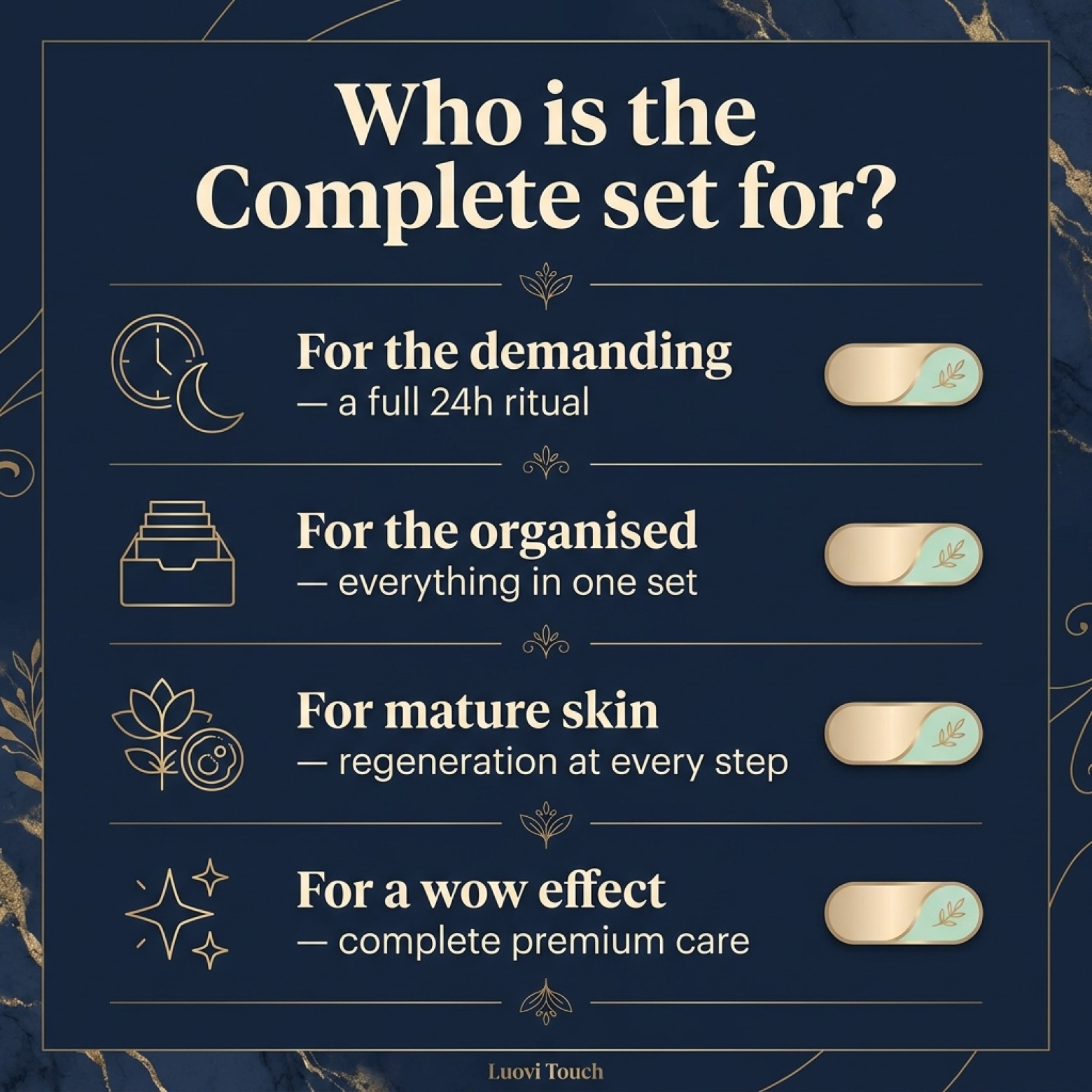 Set: LUOVI Touch Complete - Morning + Night - Day and Night skincare ritual
