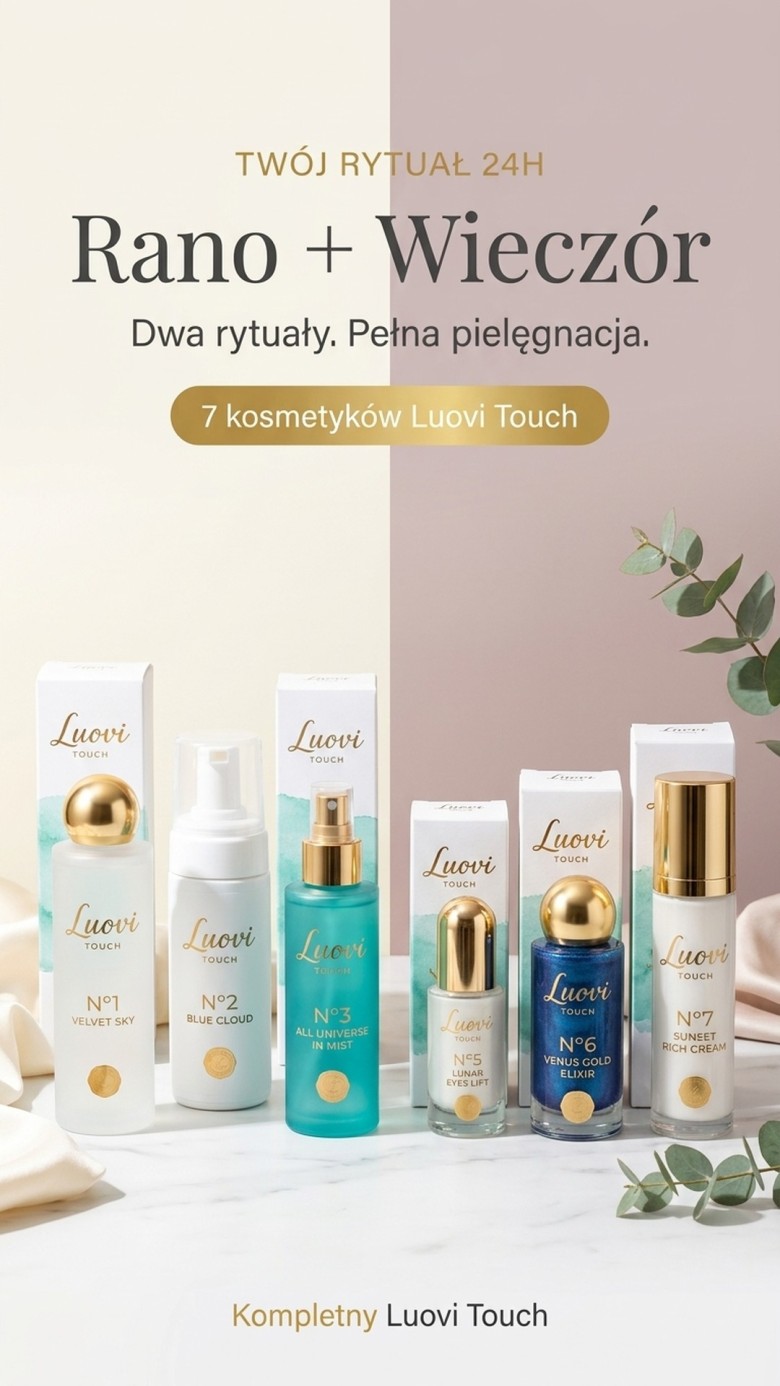 Pakiet: LUOVI Touch Komplet - Morning + Night - Poranny i wieczorny rytuał pielęgnacyjny