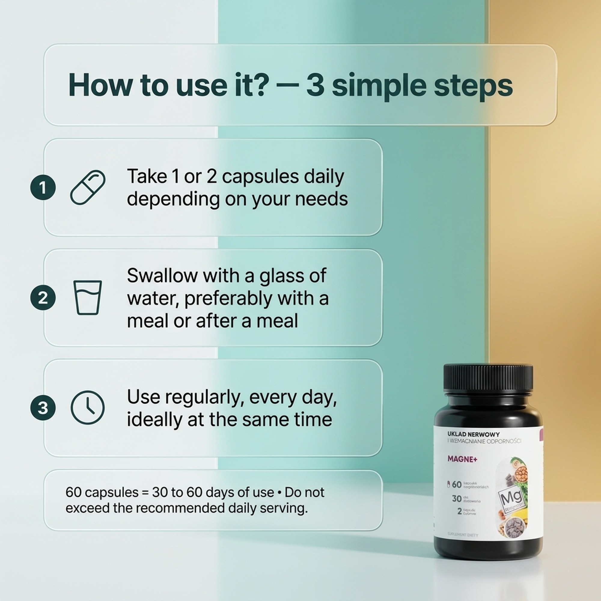Magne+ - 3 Forms of Magnesium (Malate + Diglycinate + Carbonate) + Vitamin B6 + Zinc