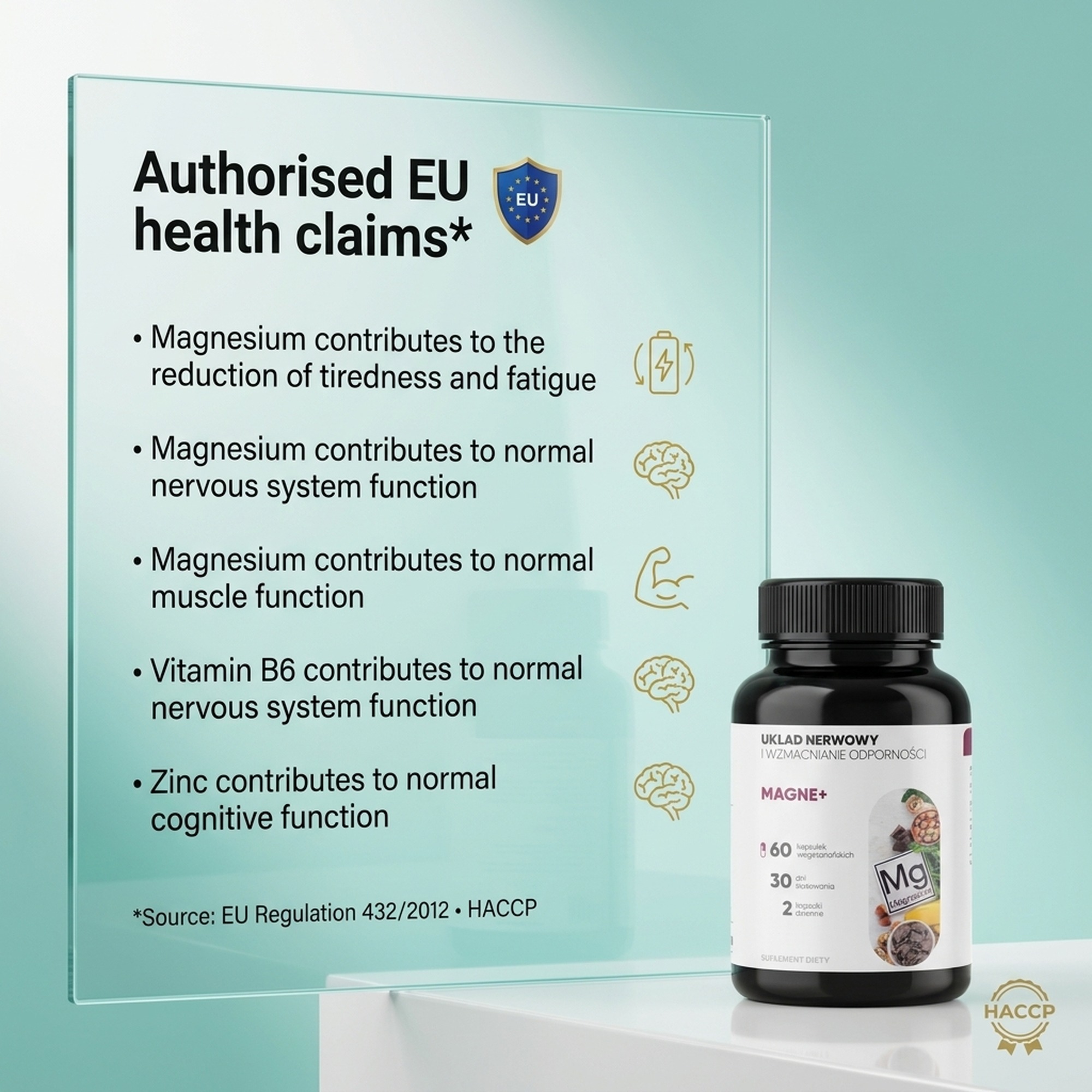 Magne+ - 3 Forms of Magnesium (Malate + Diglycinate + Carbonate) + Vitamin B6 + Zinc