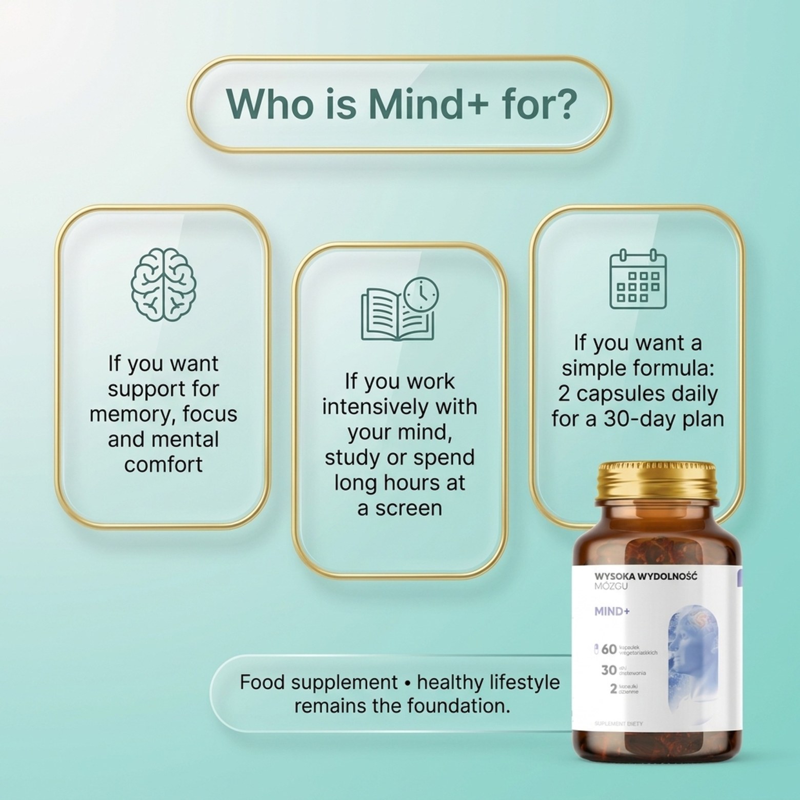 Mind+ - Holy Basil + Polygala + Ginkgo for Memory and Focus