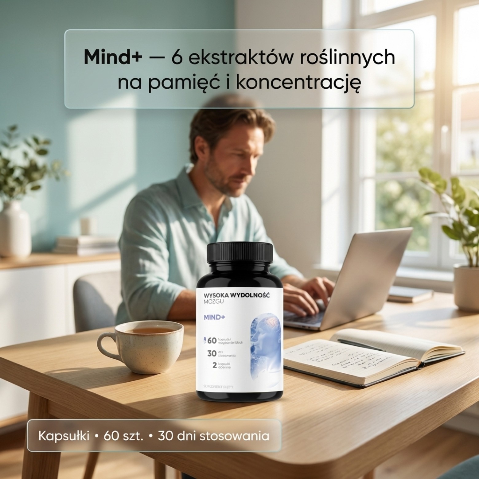 Mind+ - Bazylia święta + Krzyżownica + Miłorząb na pamięć i koncentrację