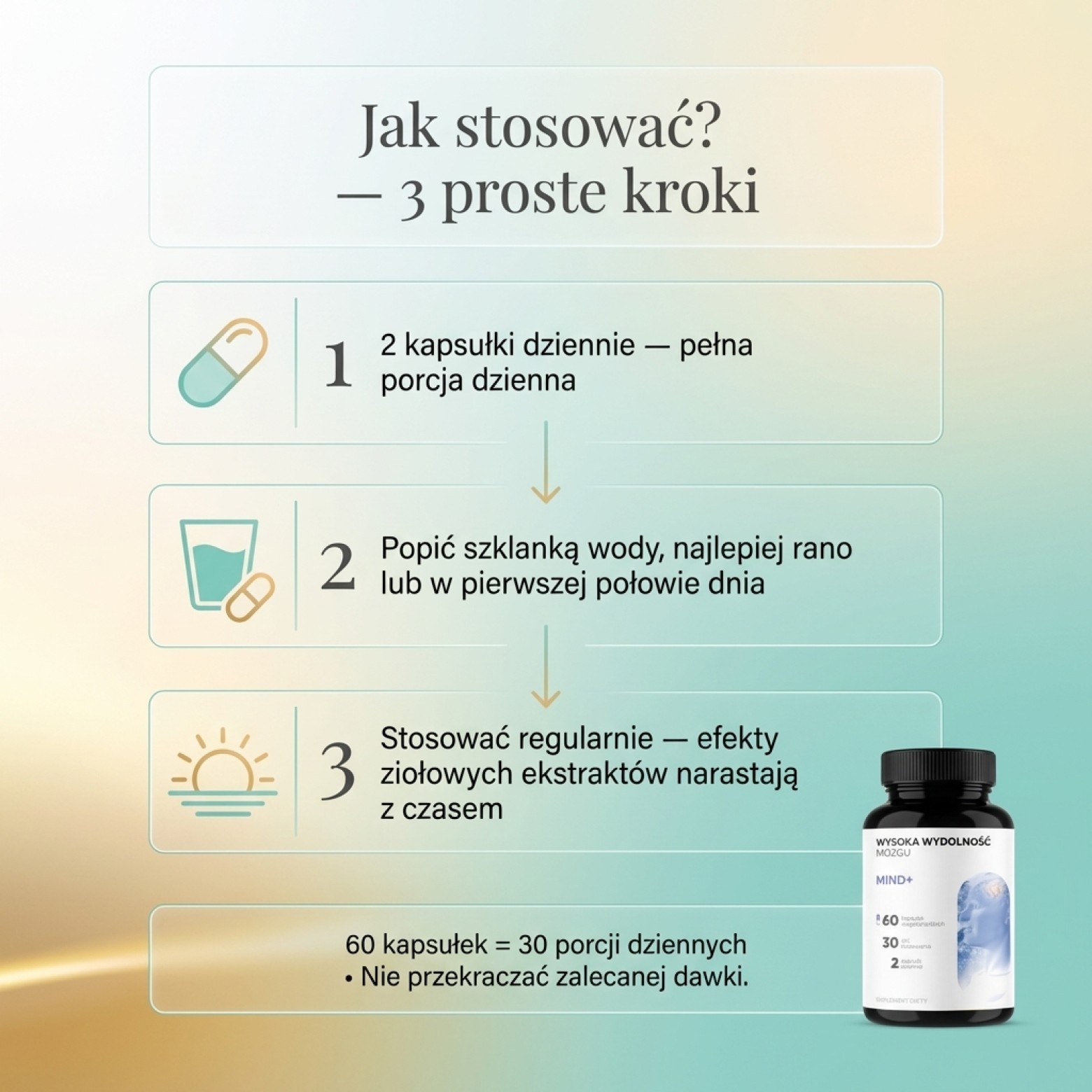 Mind+ - Bazylia święta + Krzyżownica + Miłorząb na pamięć i koncentrację
