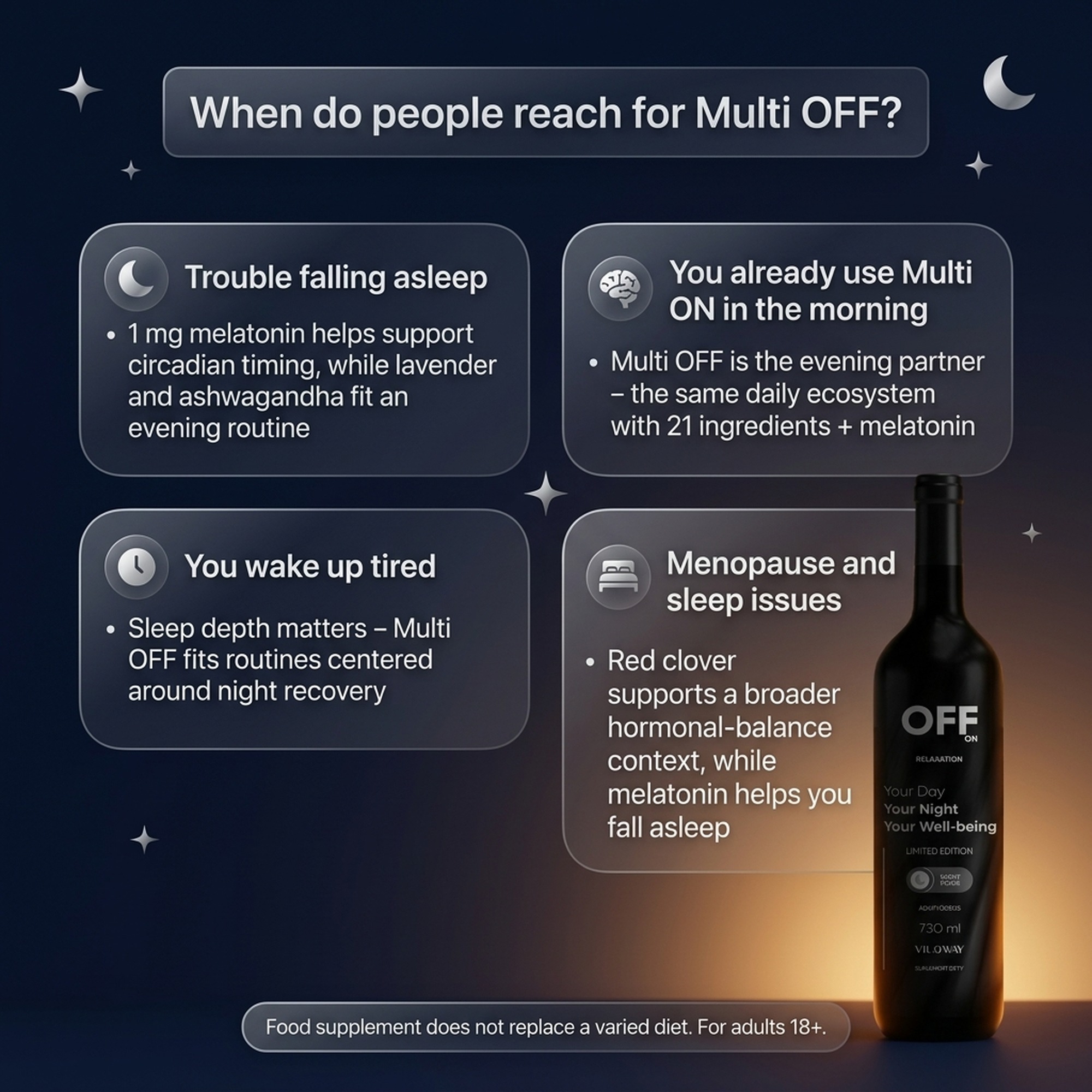 Multi OFF - Raspberry + Lemon + Alfalfa for Relaxation and Recovery - Liquid