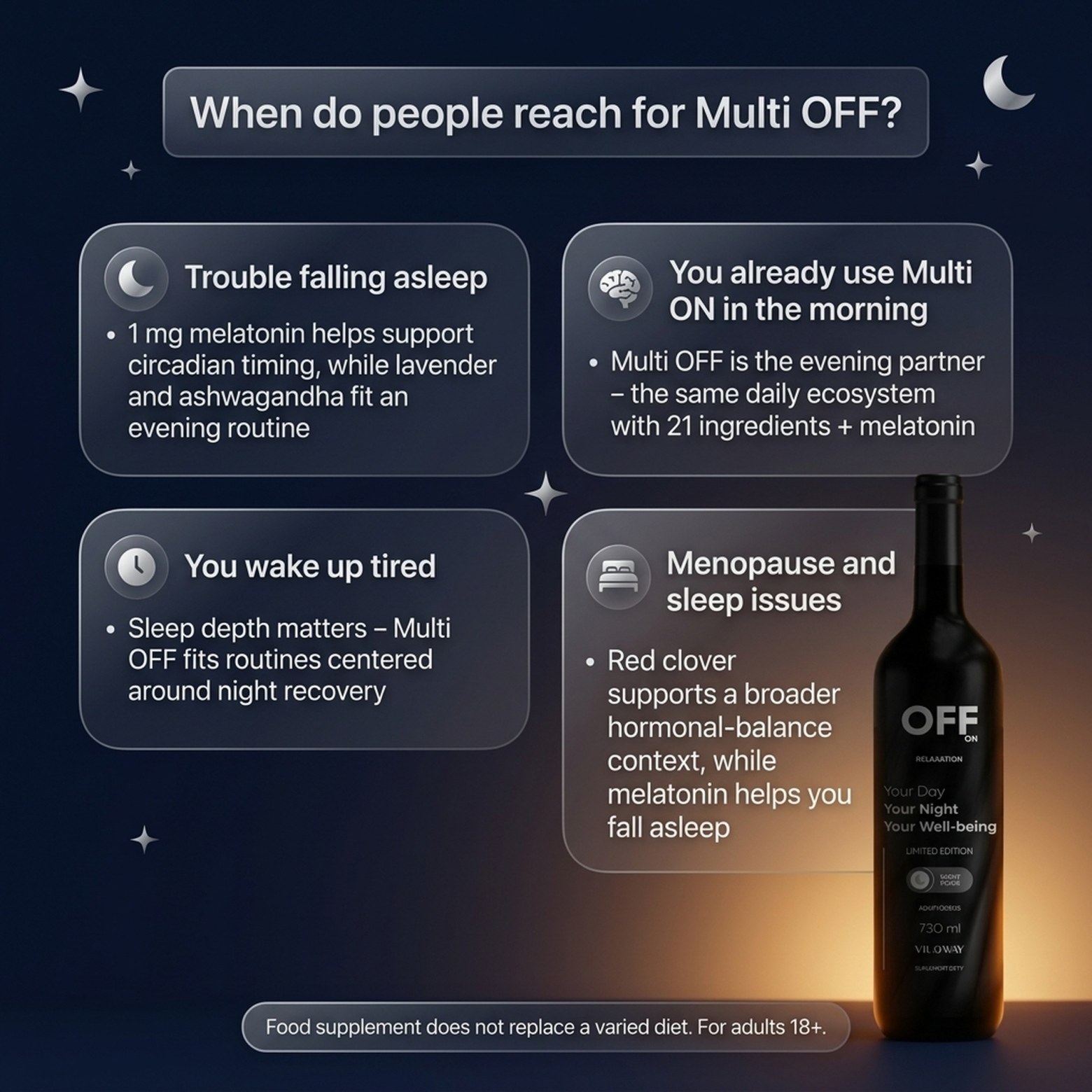 Multi OFF - Raspberry + Lemon + Alfalfa for Relaxation and Recovery - Liquid