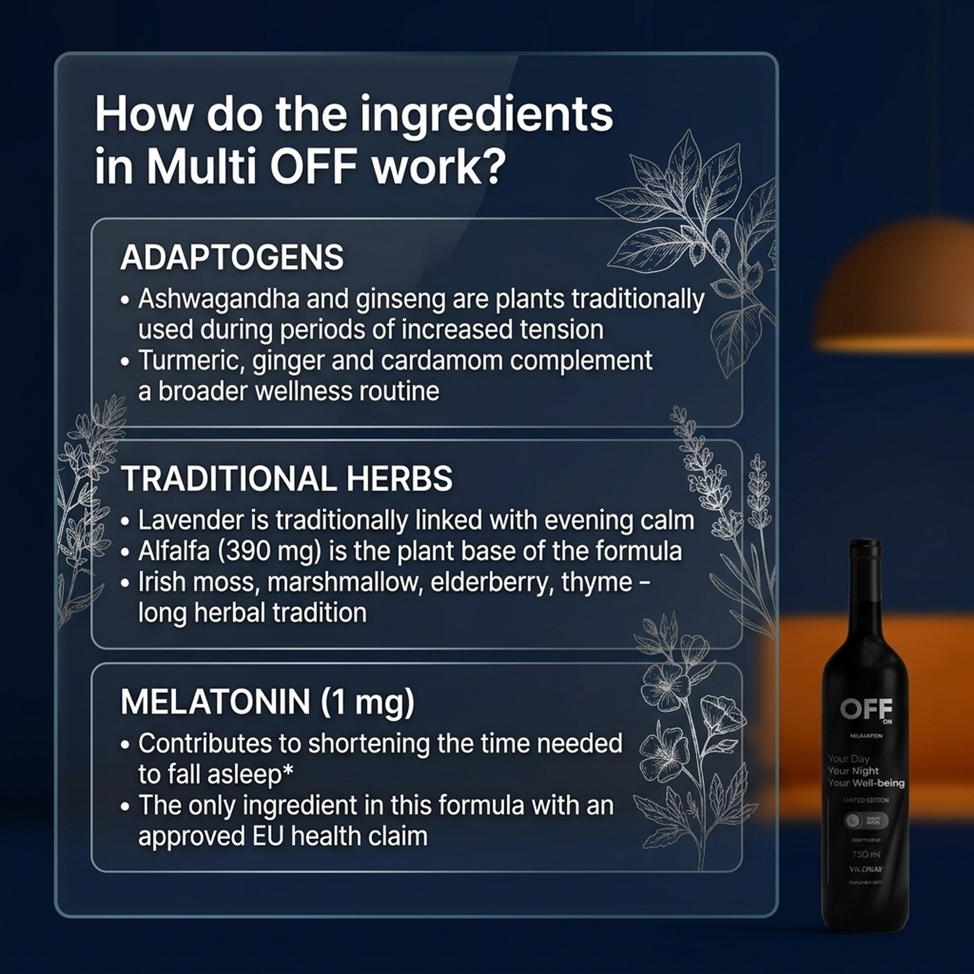Multi OFF - Raspberry + Lemon + Alfalfa for Relaxation and Recovery - Liquid