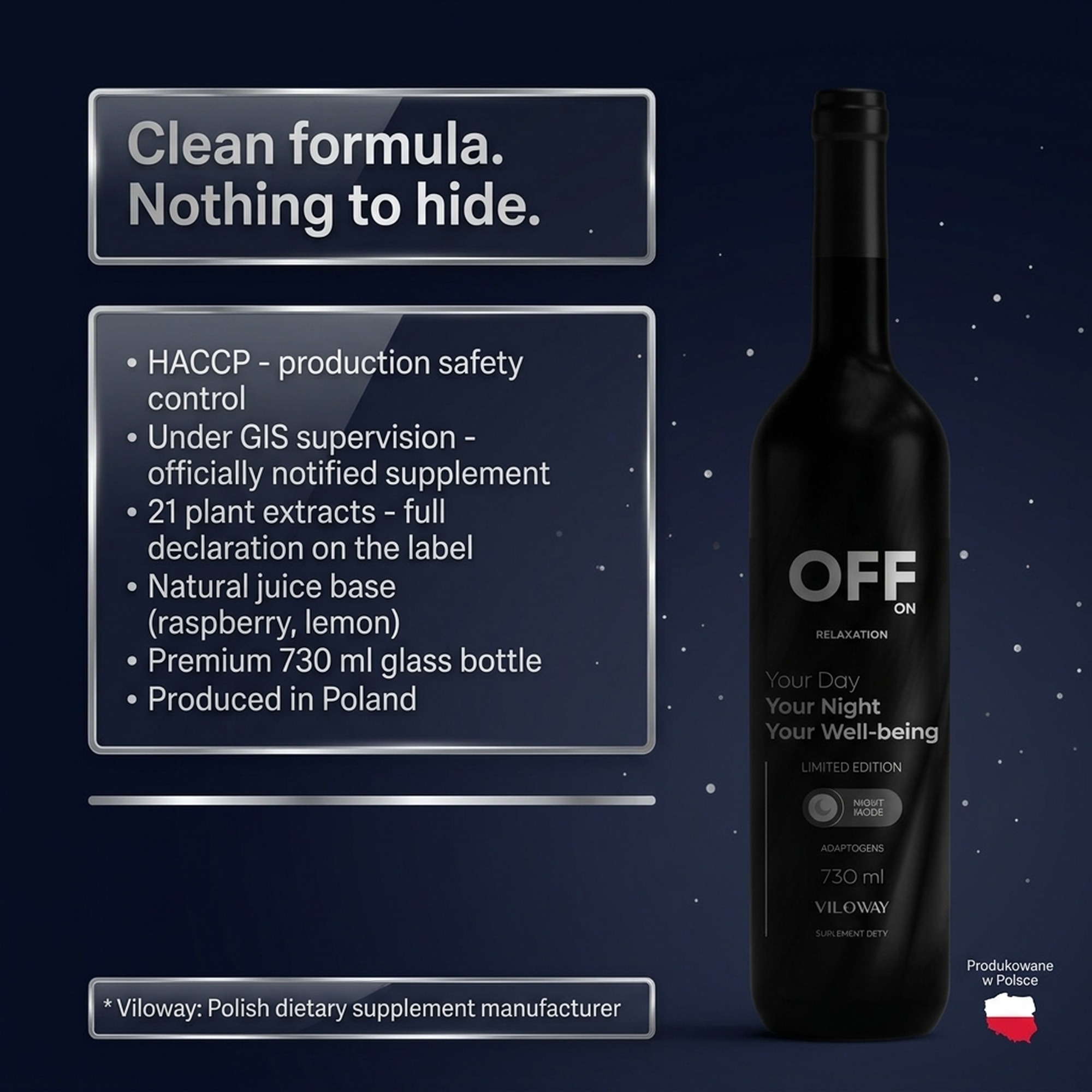 Multi OFF - Raspberry + Lemon + Alfalfa for Relaxation and Recovery - Liquid