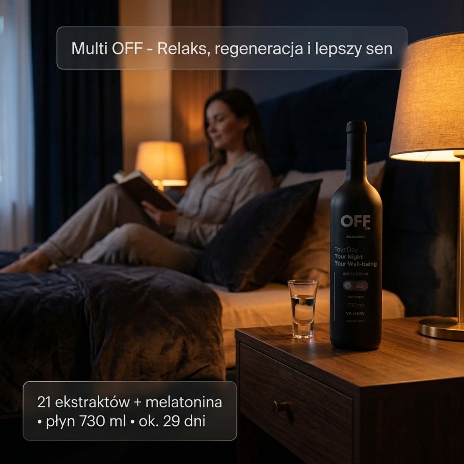 Multi OFF - Malina + Cytryna + Lucerna na relaks i regenerację - płyn